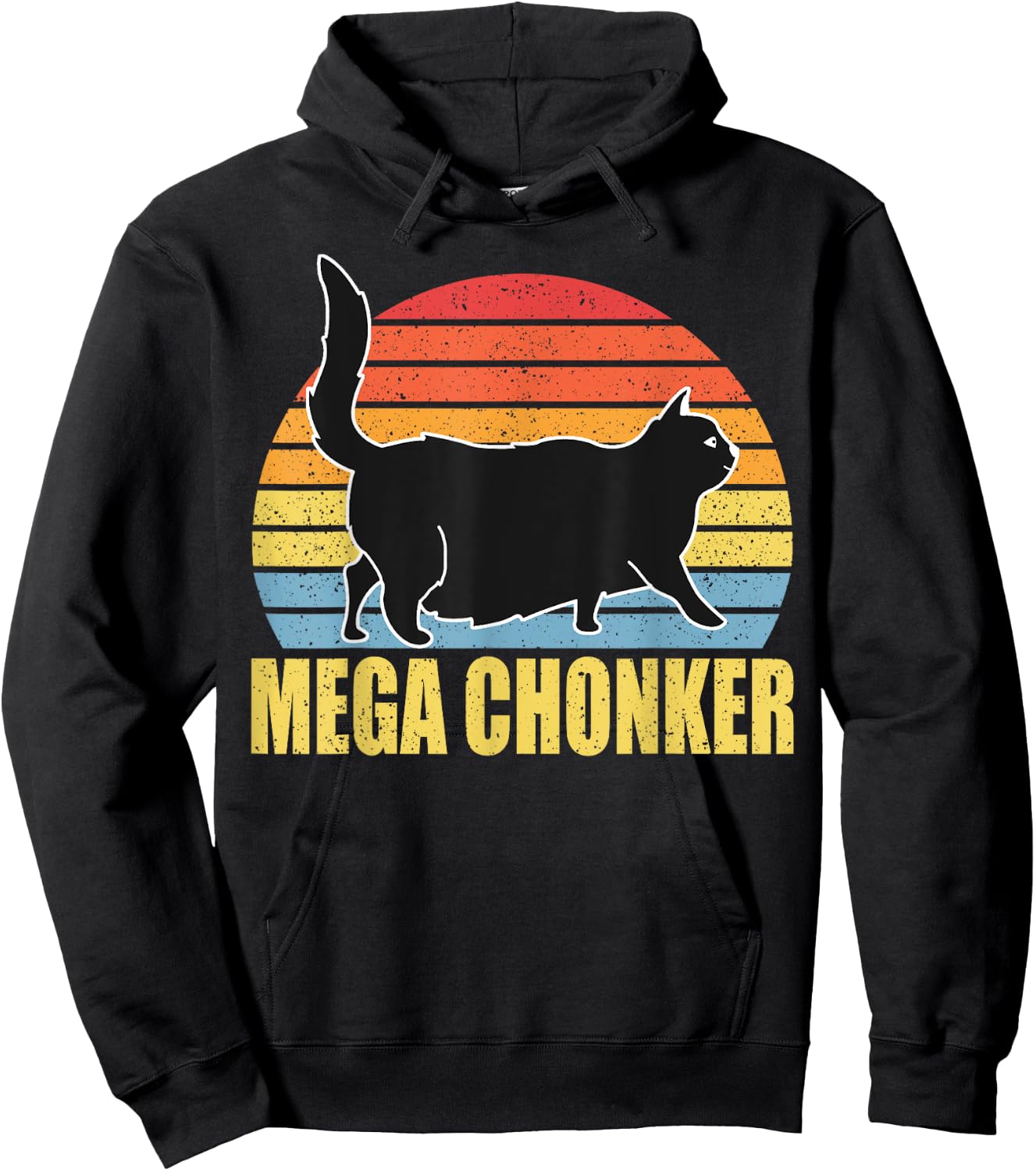 Mega Chonker Chonk Funny Fat Cats Meme Gifts Men Hoodie - Hoodie | Black