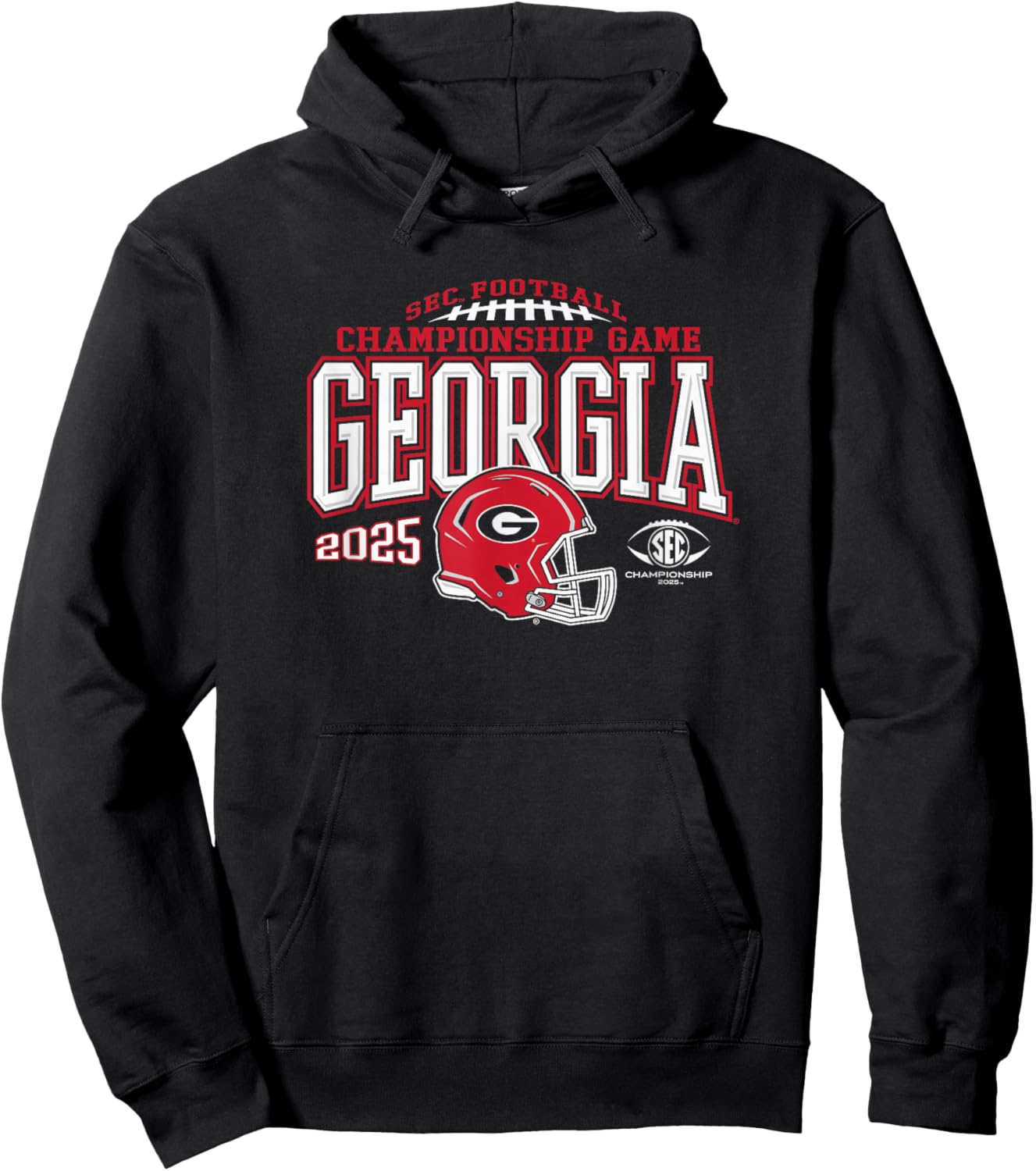 Georgia Bulldogs SEC Championship 2025 Football Black Hoodie - Hoodie | Black