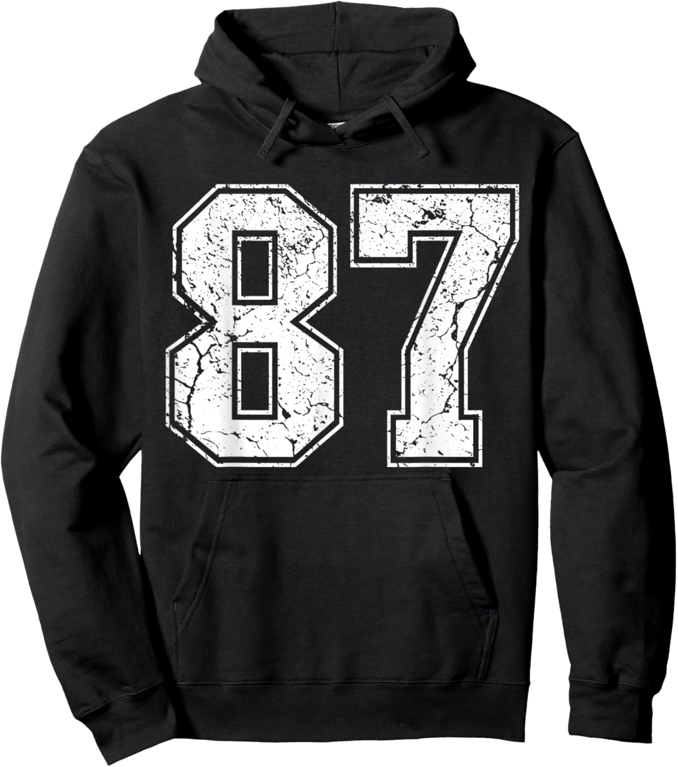 Number 87 grunge Classic College American Hoodie - Hoodie | Black