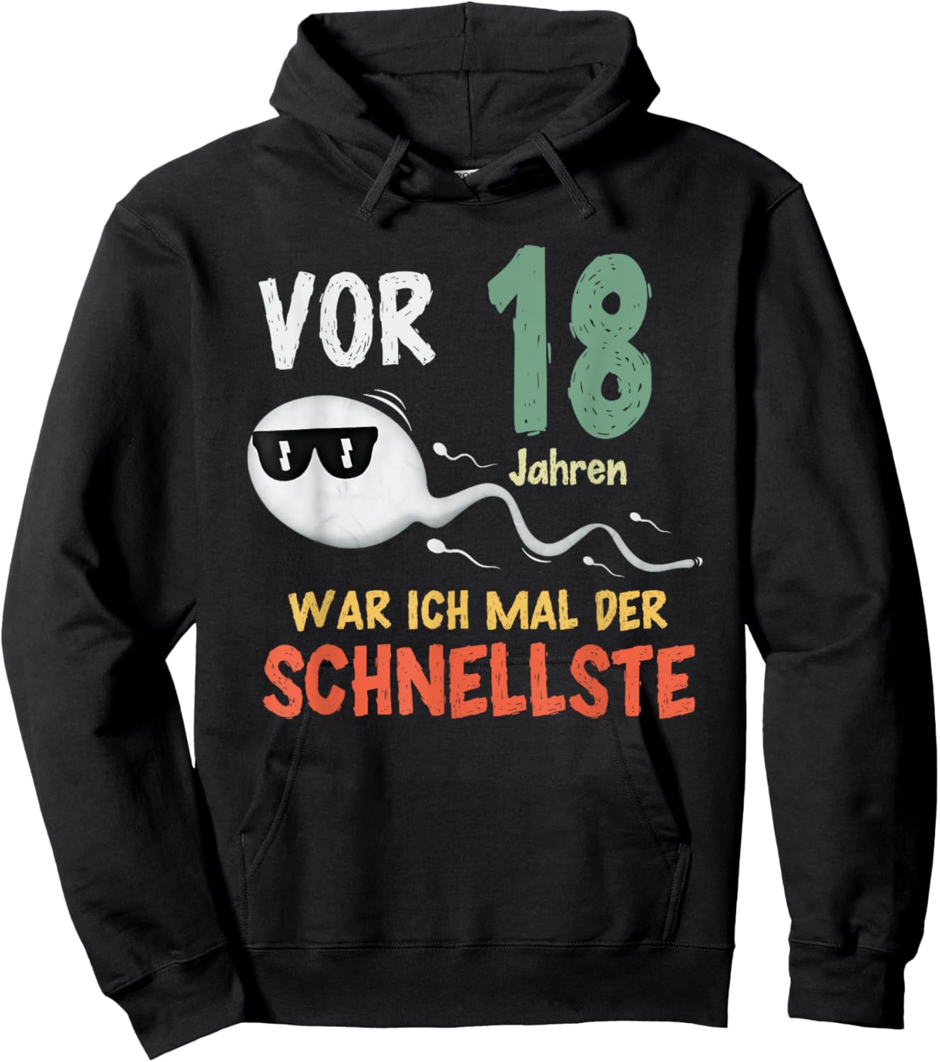 Vor 18 Jahren war ich mal der Schnellste, Lustiges Geburtsta Hoodie - Hoodie | Black