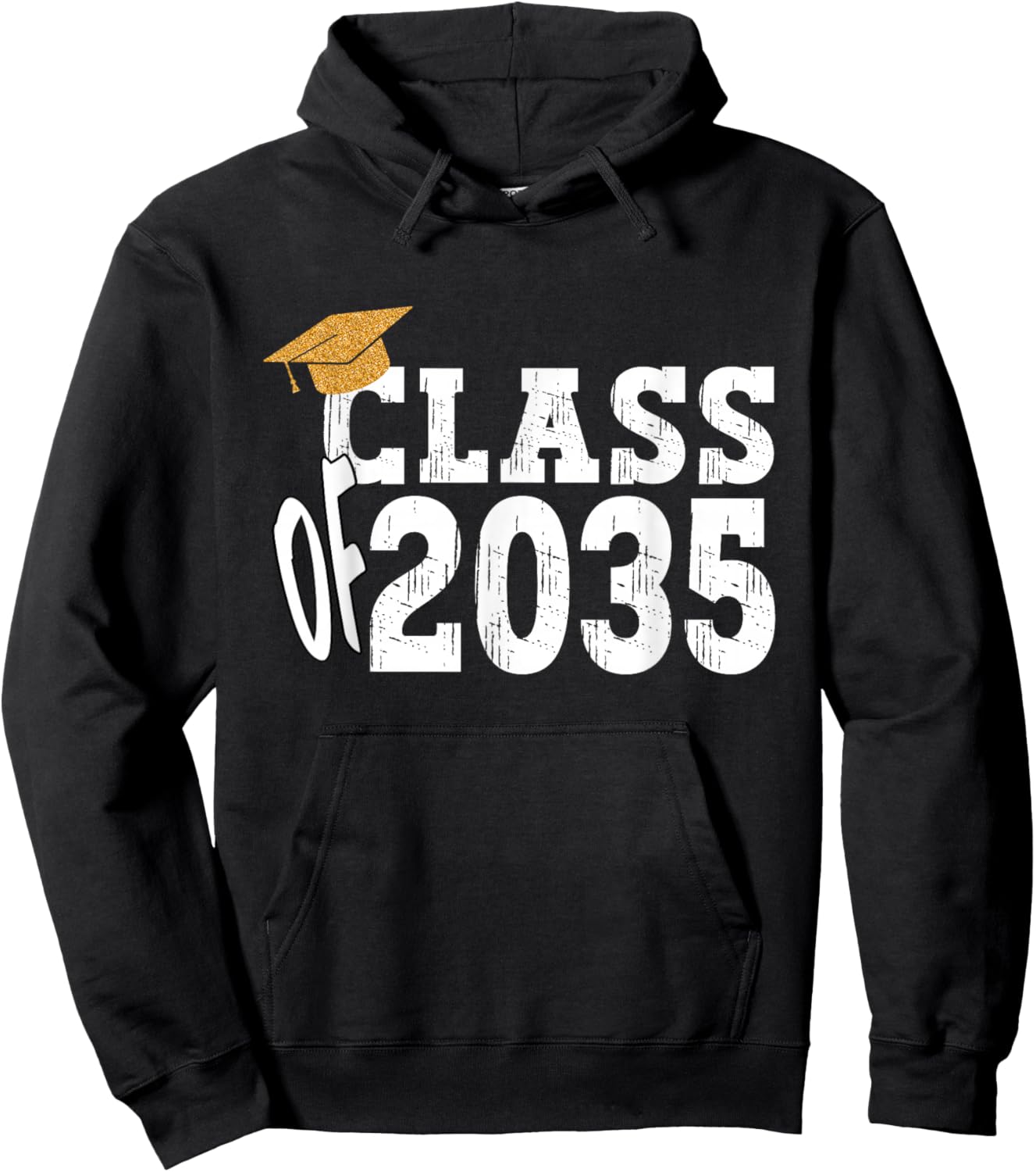 Class of 2035 Grow With Me Boy Girl First Day of Graduation Hoodie - Hoodie | Black