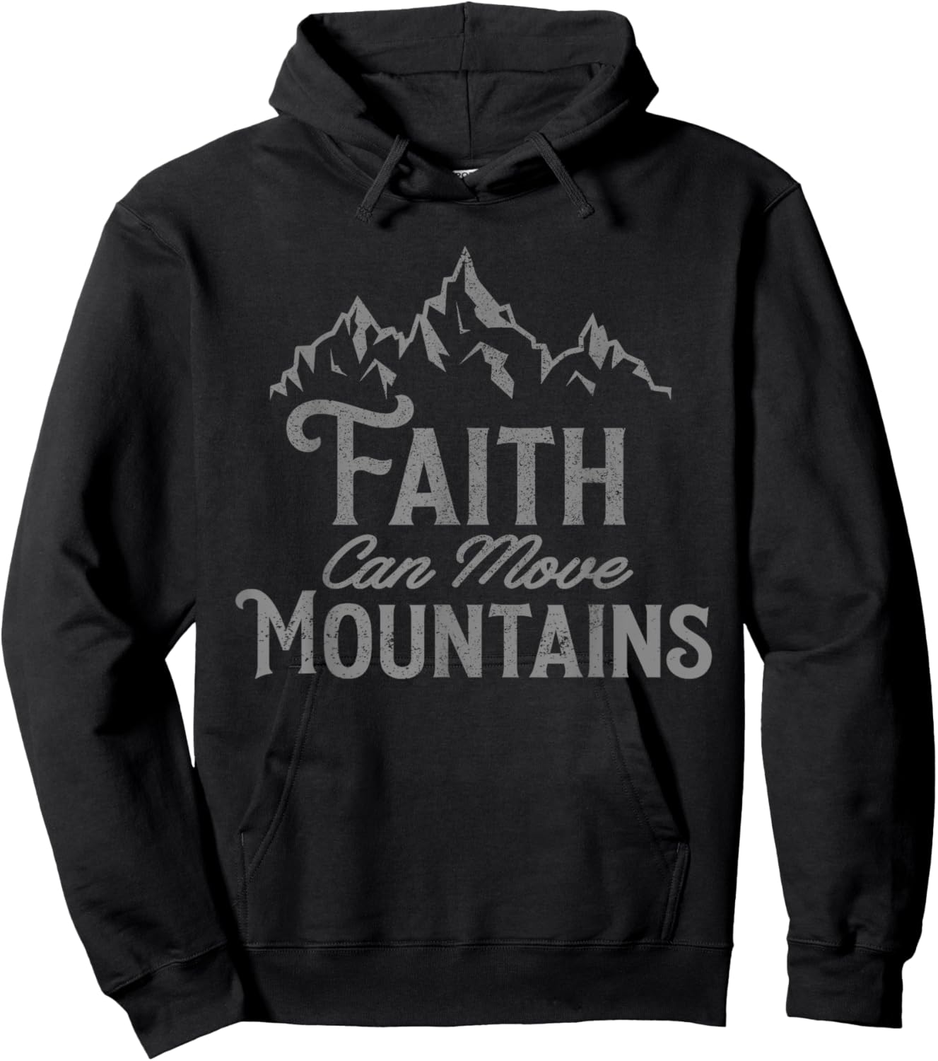 Faith Can Move Mountains Bible Verse Religious Hoodie - Hoodie | Black