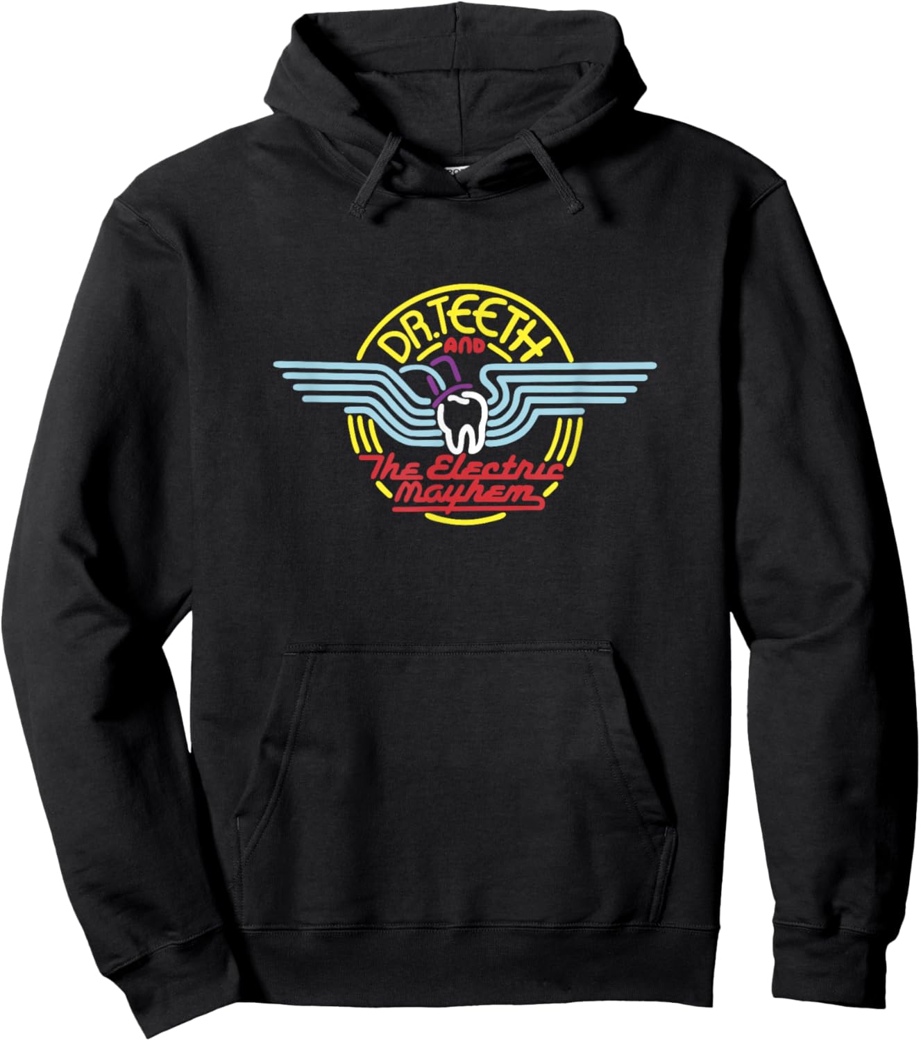 Disney The Muppets Dr. Teeth & Electric Mayhem Neon Poster Hoodie - Hoodie | Black
