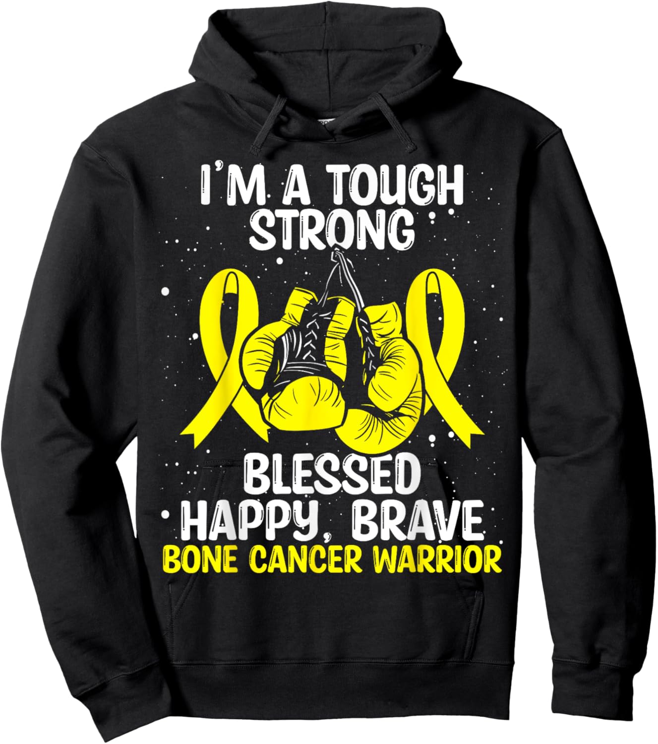 Bone Cancer Awareness Movement Tough Survivor Warrior Hoodie - Hoodie | Black