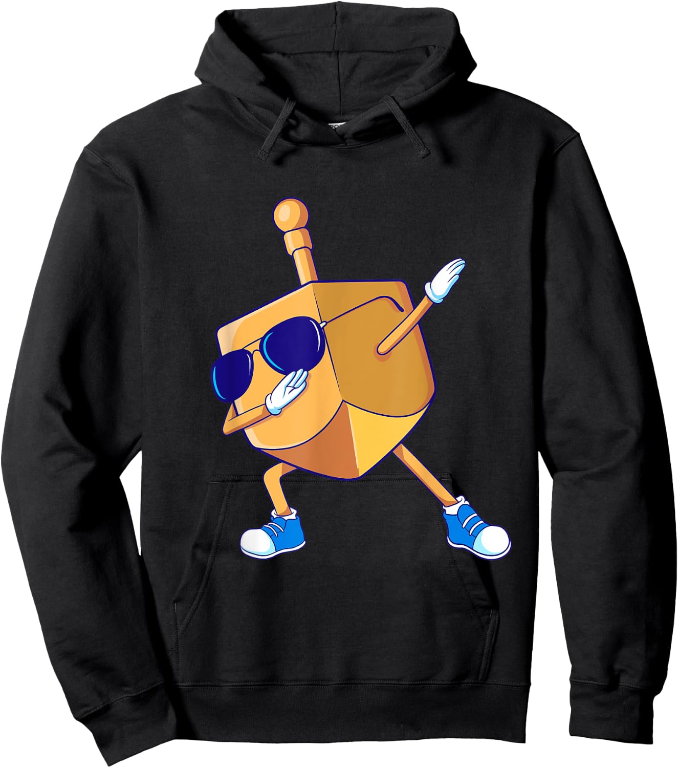 Dabbing Dreidel Hanukkah Dancing Chanukah Kids Girls Boys Hoodie - Hoodie | Black