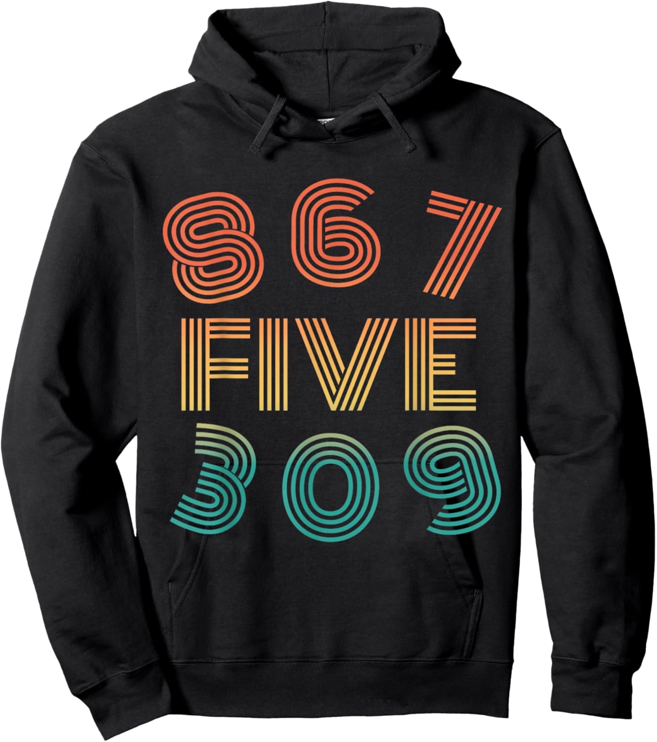 Vintage 867FIVE309 - Retro 8675309 Hoodie - Hoodie | Black