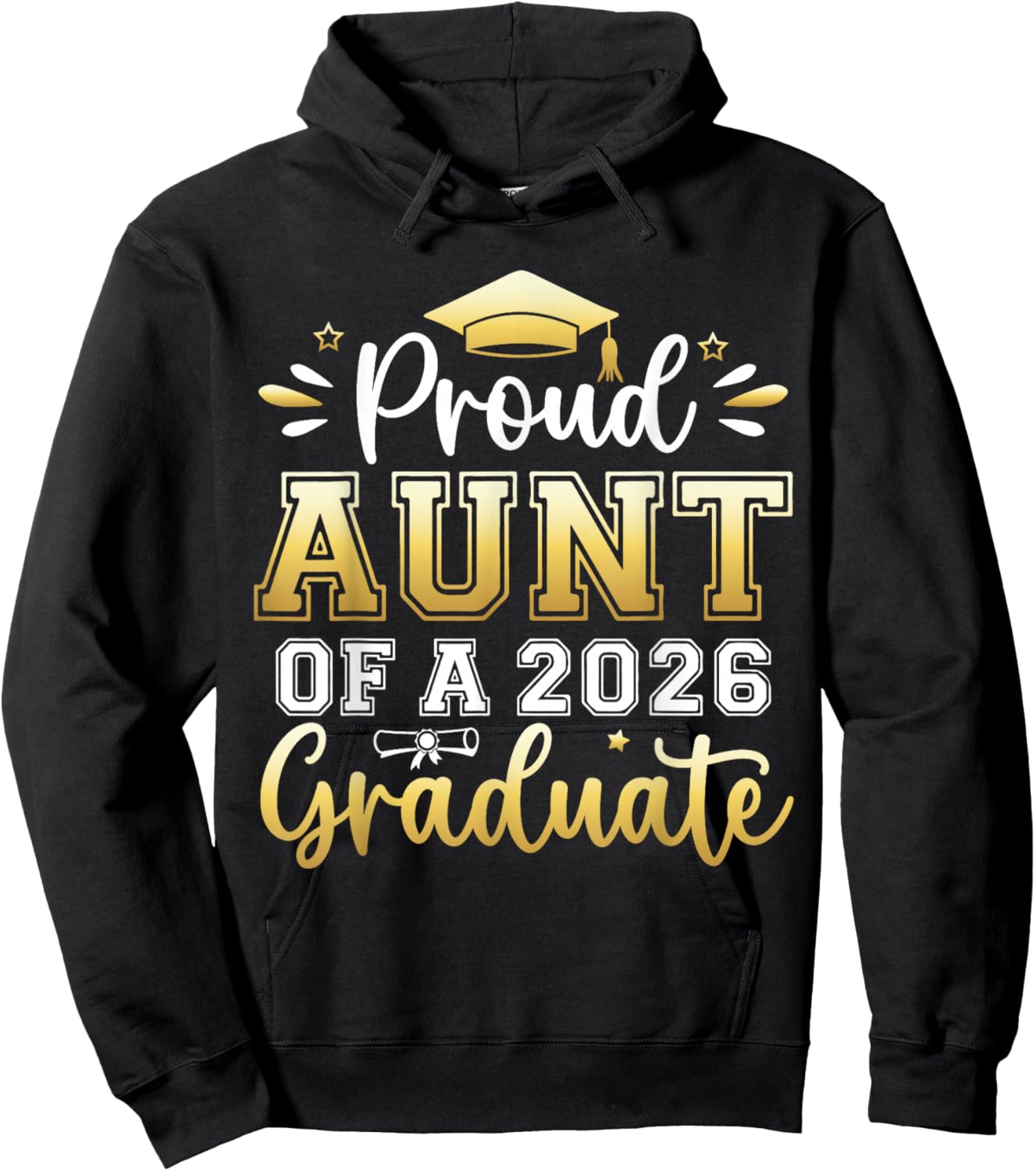 Proud Aunt of a 2026 Graduate Senior Graduation Women Hoodie - Hoodie | Black