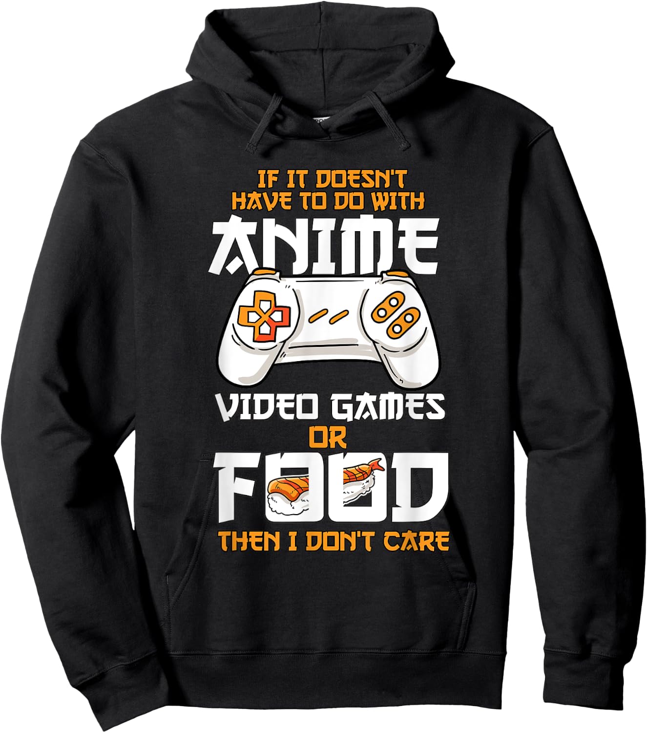 Anime Video Games Food Sushi Gaming Merch Otaku Gift Anime Hoodie - Hoodie | Black