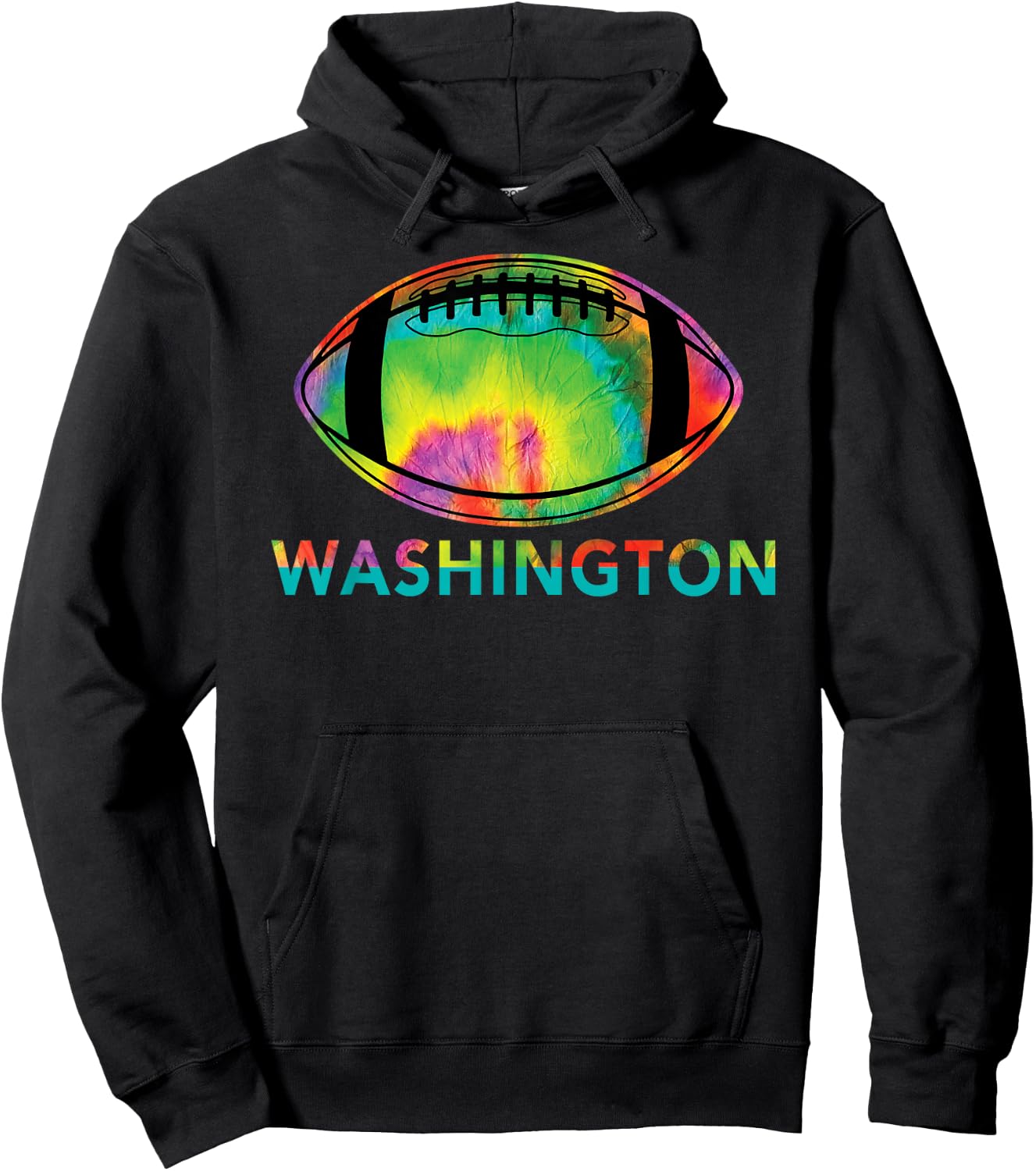 Tie Dye Cool Football Design Apparel Washington Team Hoodie - Hoodie | Black