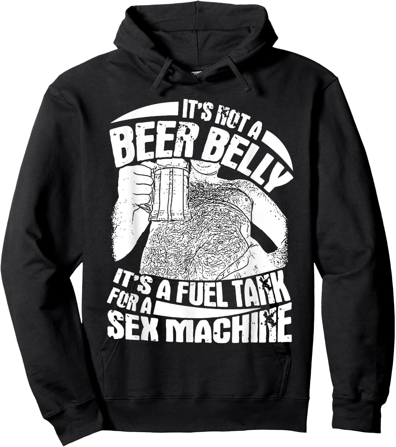 It's Not A Beer Belly It's A Furl Tank For A Sex Machine Hoodie - Hoodie | Black