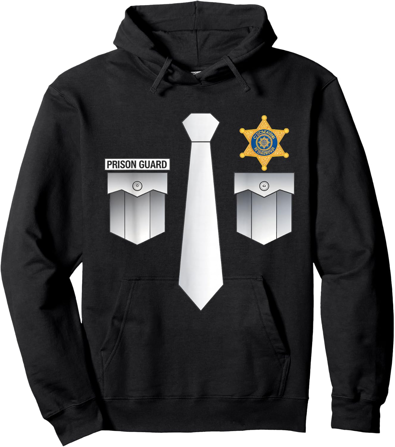 Prison Guard Police Correctional Officer Uniform Guard Hoodie - Hoodie | Black