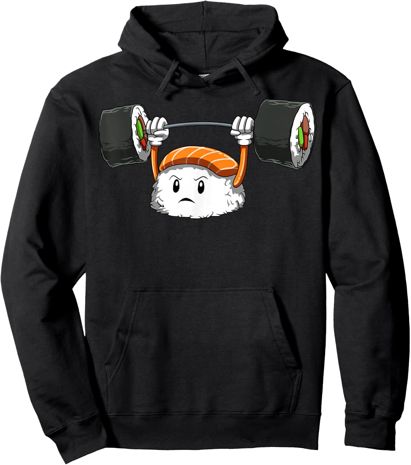 Sushi Weight Lifting Gym Sushi Workout Japanese Bodybuilder Hoodie - Hoodie | Black