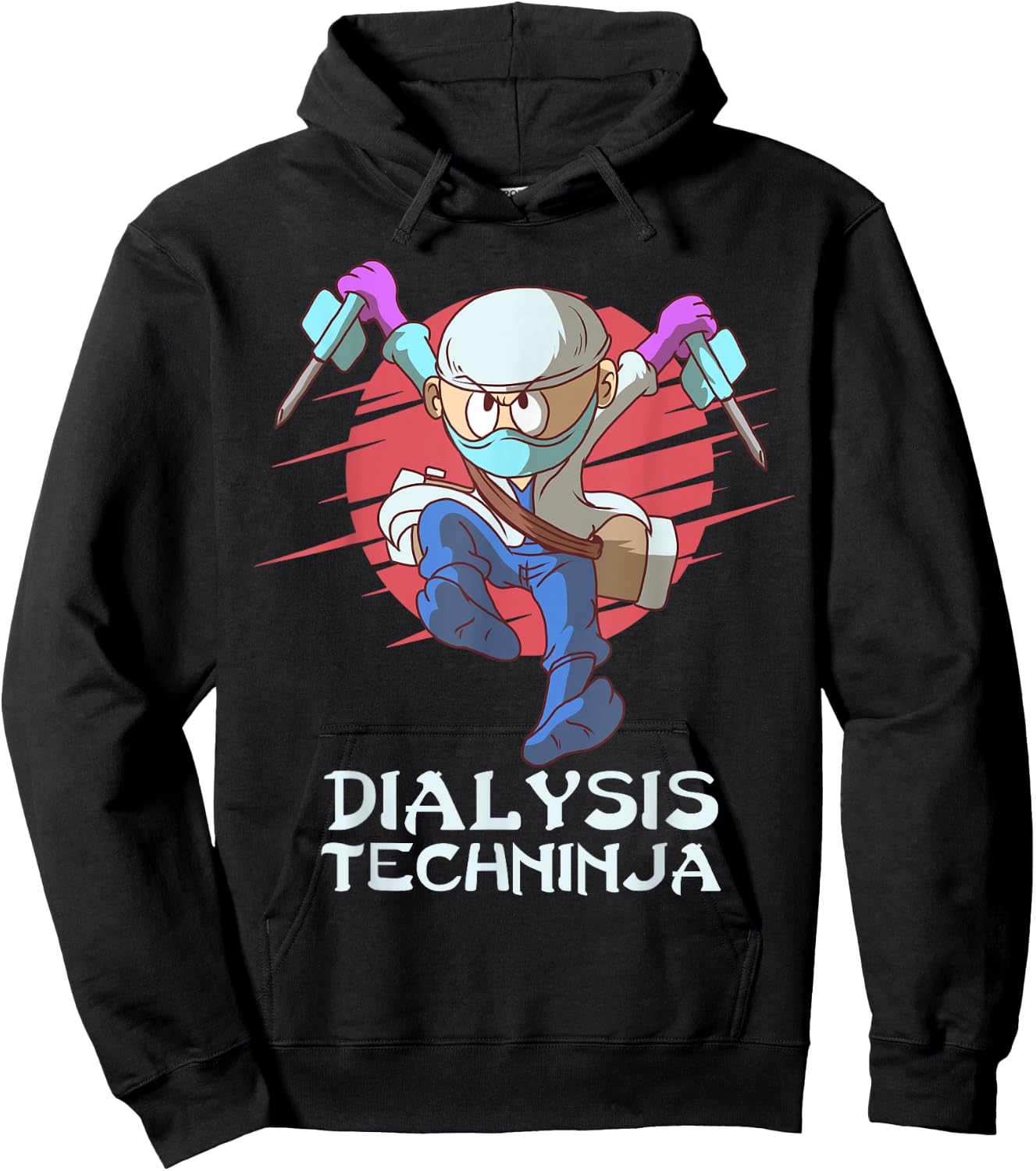 Dialysis Technician Techninja Nephrology Tech Hoodie - Hoodie | Black