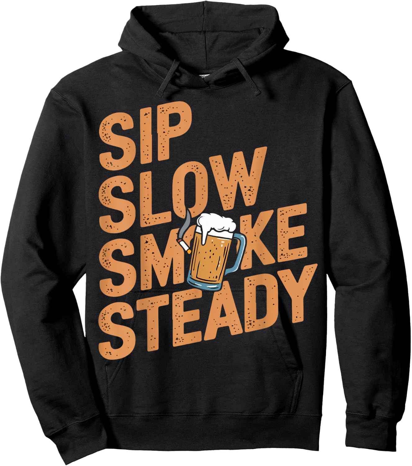 Beer and Cigarette Smoke Steady Funny Hoodie - Hoodie | Black