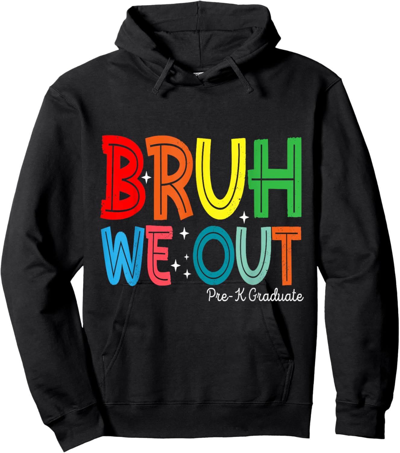 Kids Bruh We Out Pre-K Preschool Graduation Hoodie - Hoodie | Black