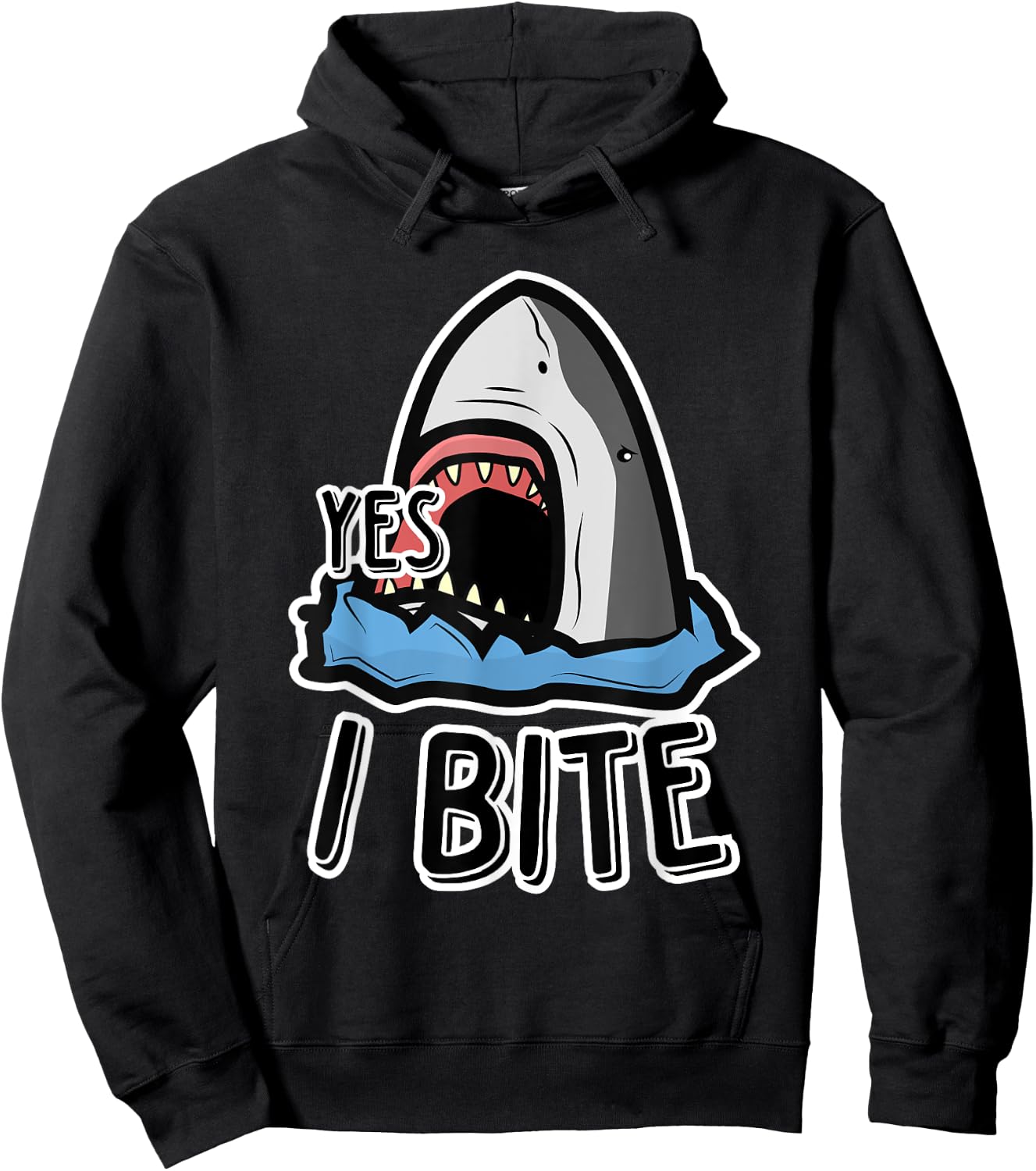 Kids Funny Week Of The Shark Yes, I Bite Shark Kids Hoodie - Hoodie | Black