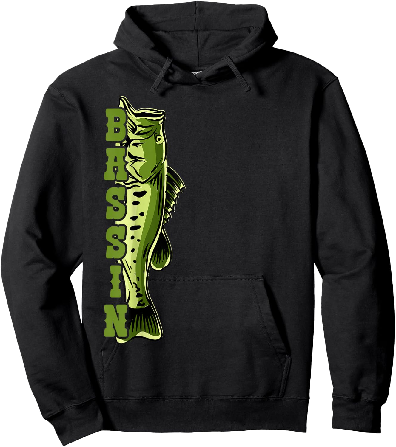 Largemouth Bass Bassin for Fishermen Hoodie - Hoodie | Black
