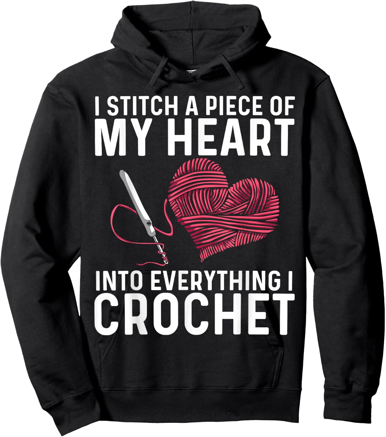 Funny Crochet Design Women Crocheting Crochet Lover Hoodie - Hoodie | Black