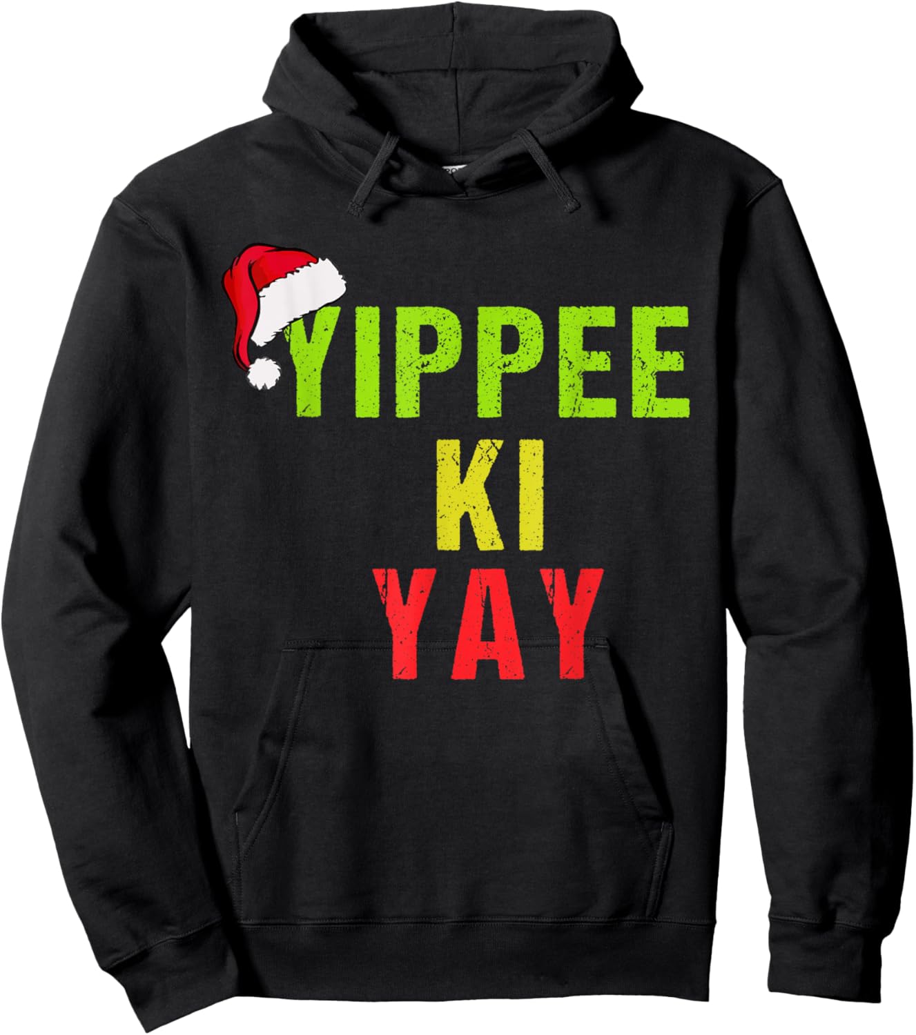 Funny Christmas Sweater Yippee-Ki-Yay Funny Christmas Xmas Hoodie - Hoodie | Black
