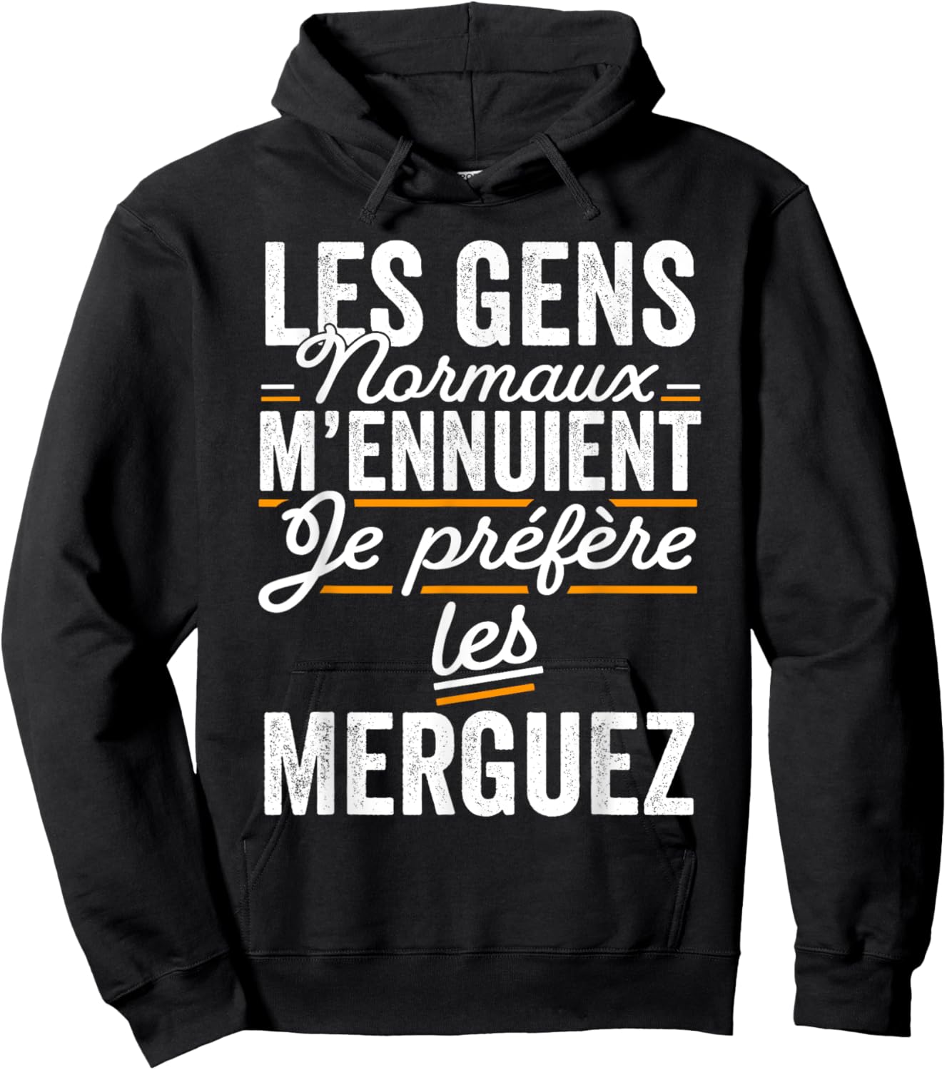 I Prefer The Merguez Funny Gift Merguez , Black, S Hoodie - Hoodie | Black