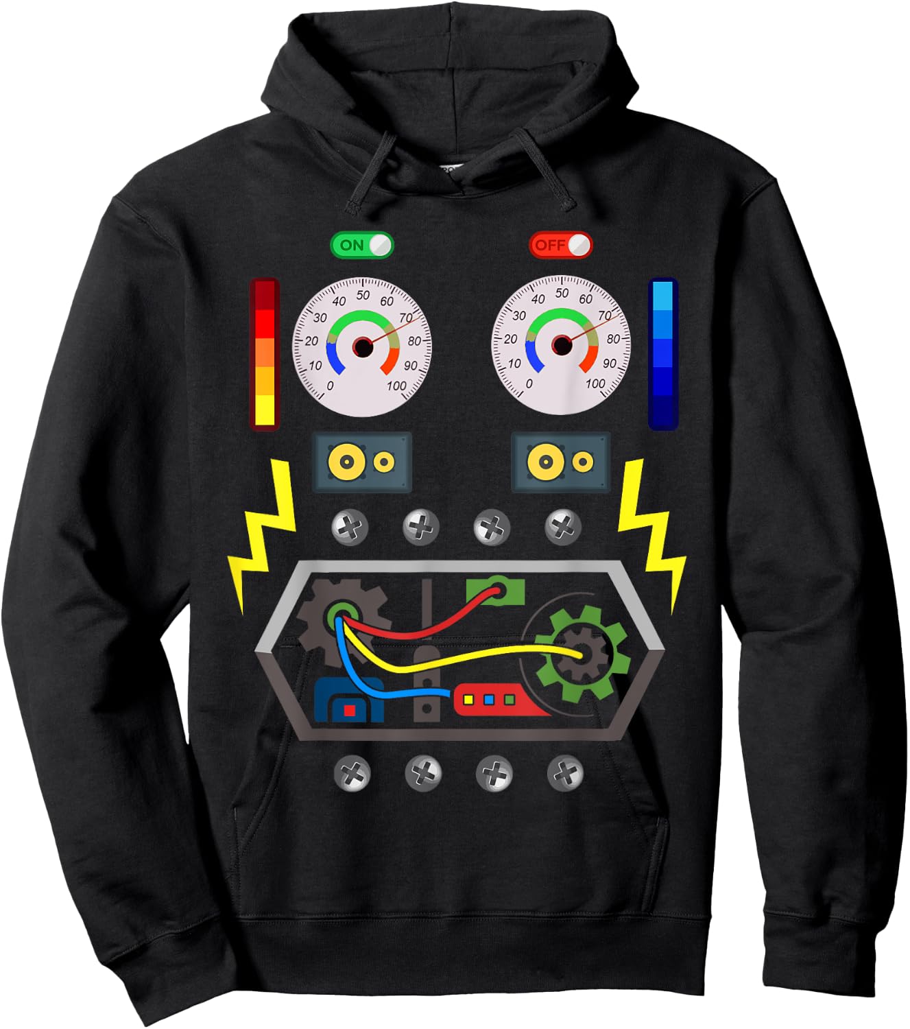 Robot Costume for Boys, Girls, Children, Robots Hoodie - Hoodie | Black