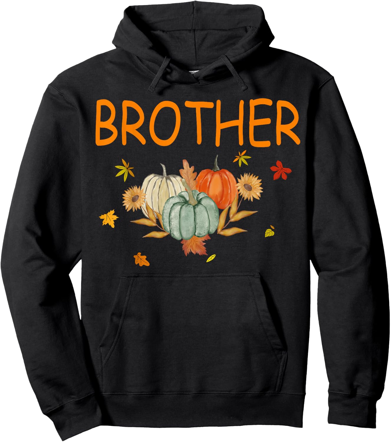 Brother Birthday Pumpkin 1st Birthday Matching Family Party Hoodie - Hoodie | Black