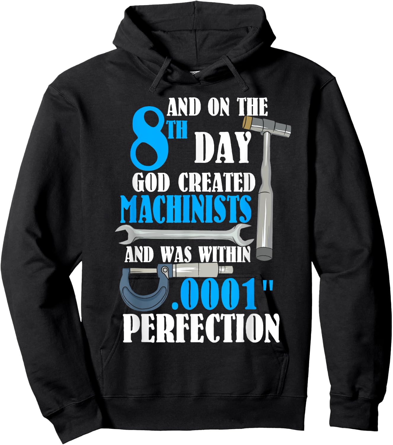 Cool Creation Of Machinists Funny CNC Machinist Gift Hoodie - Hoodie | Black