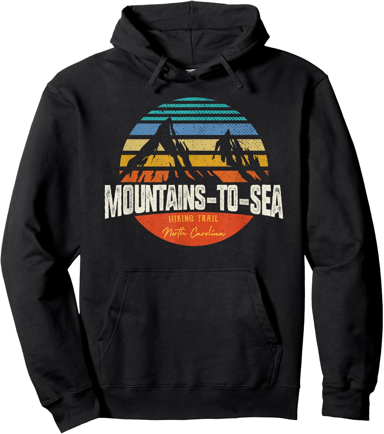 Vintage Mountains-To-Sea Hiking Trail North Carolina Hoodie - Hoodie | Black