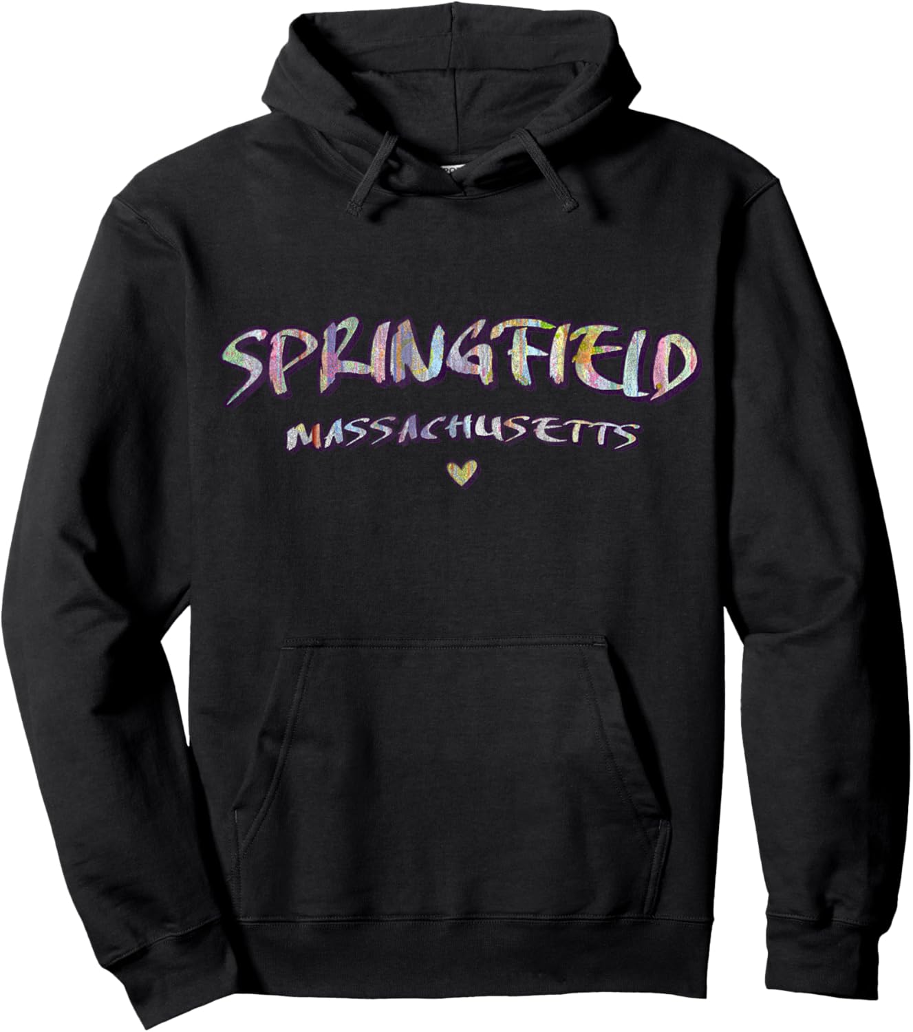 Springfield Massachusetts - Springfield MA Watercolor Logo Hoodie - Hoodie | Black
