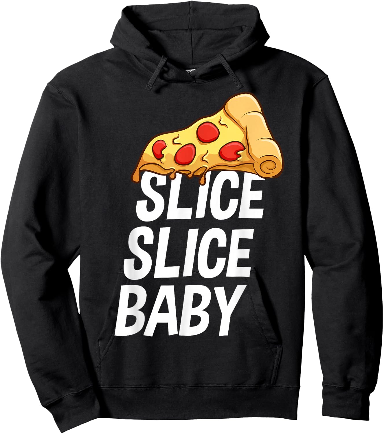 Italian Cuisine Slice Slice Baby Love Pizza Hoodie - Hoodie | Black