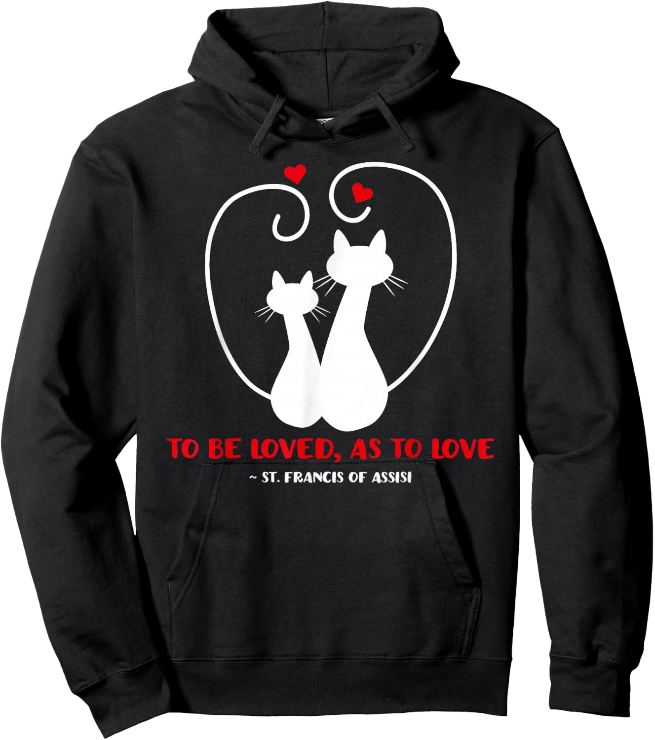 St. Francis of Assisi Patron Saint of Animals Cats Catholic Hoodie - Hoodie | Black
