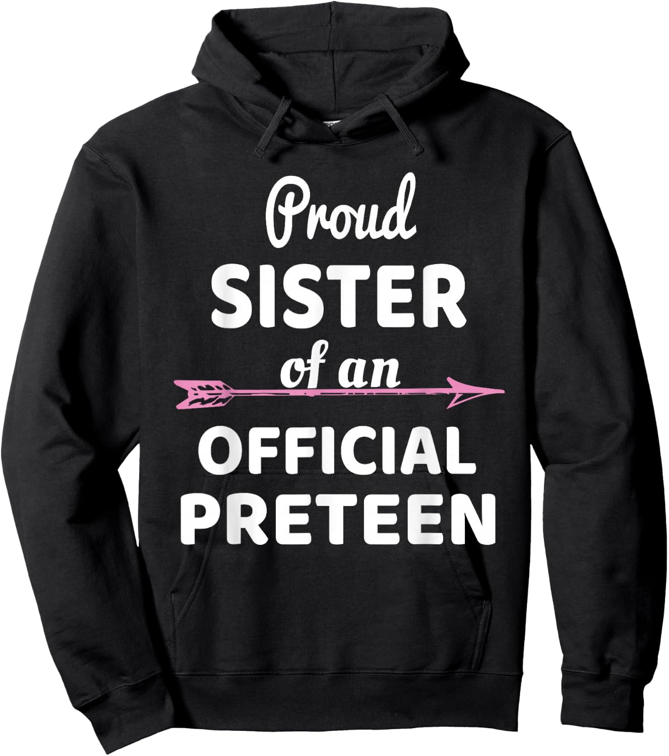 Proud Sister Of An Official Preteen 12th Birthday Party Hoodie - Hoodie | Black