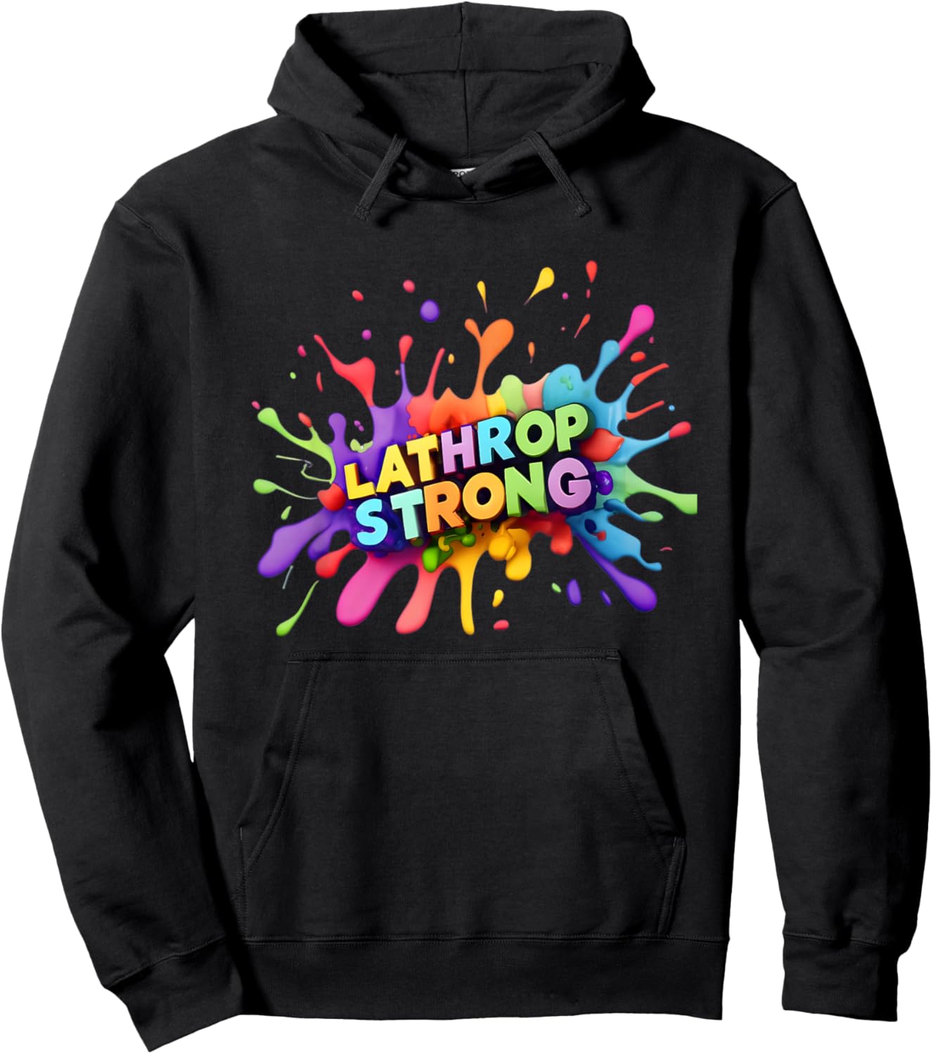 Lathrop Strong Colour Burst Hoodie - Hoodie | Black