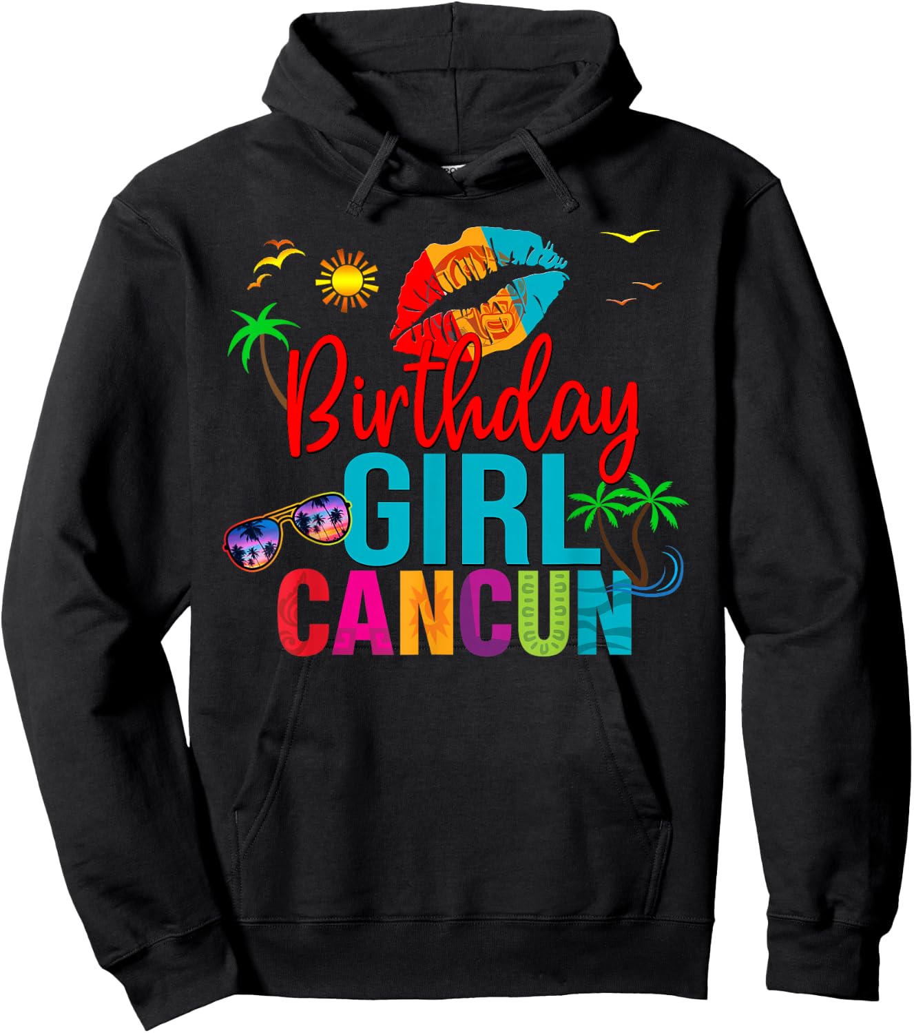 Cancun Mexico Birthday Girl Vacation Group Matching Hoodie - Hoodie | Black