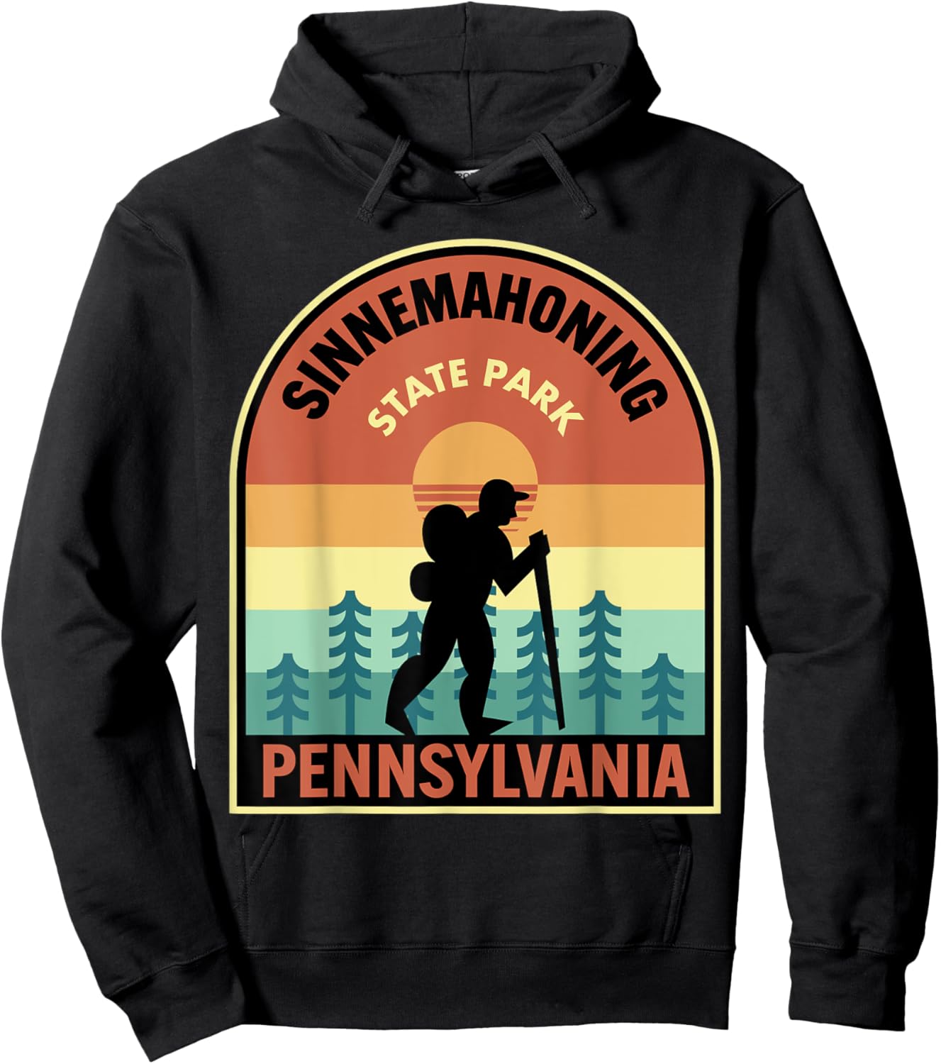 Sinnemahoning State Park PA Retro Hoodie - Hoodie | Black