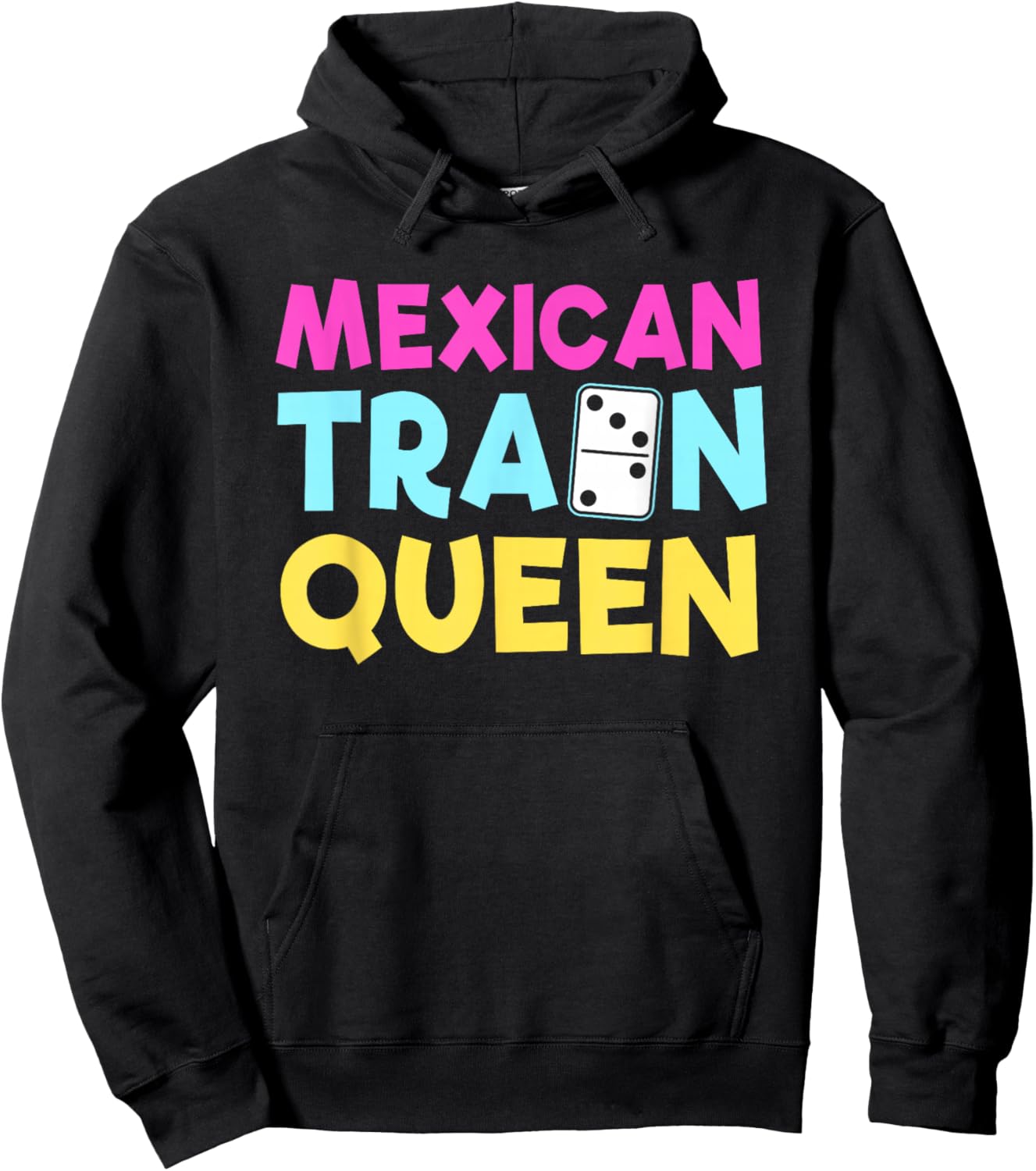 Mexican Train Dominoes Queen Hoodie - Hoodie | Black