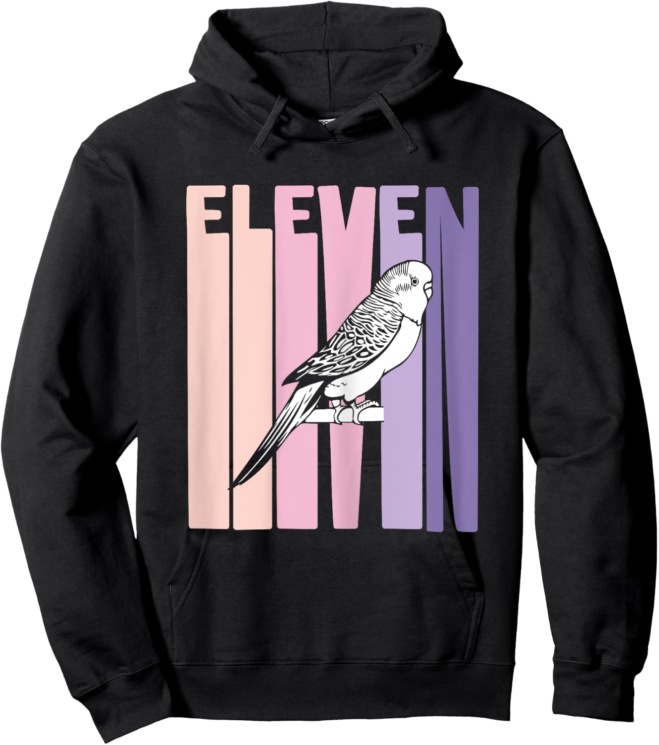 11 Year Old Budgie Parakeet Lover Birthday Girl 11th B-Day Hoodie - Hoodie | Black