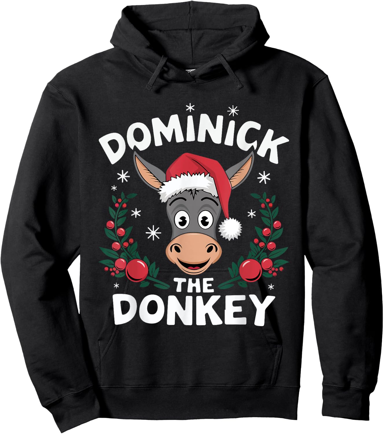 Dominick the Donkey Funny Christmas Hoodie - Hoodie | Black