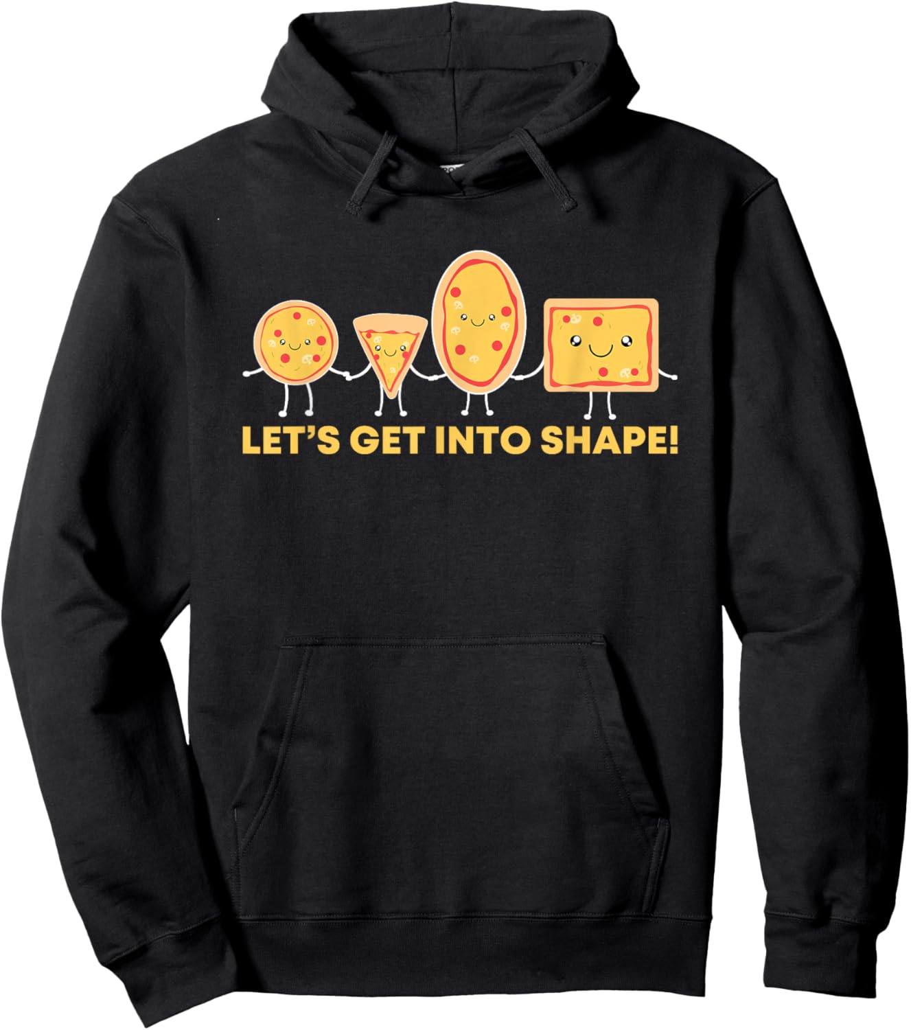 Let's Get Into Shape Fitness Pizza Workout Eating Pizza Hoodie - Hoodie | Black
