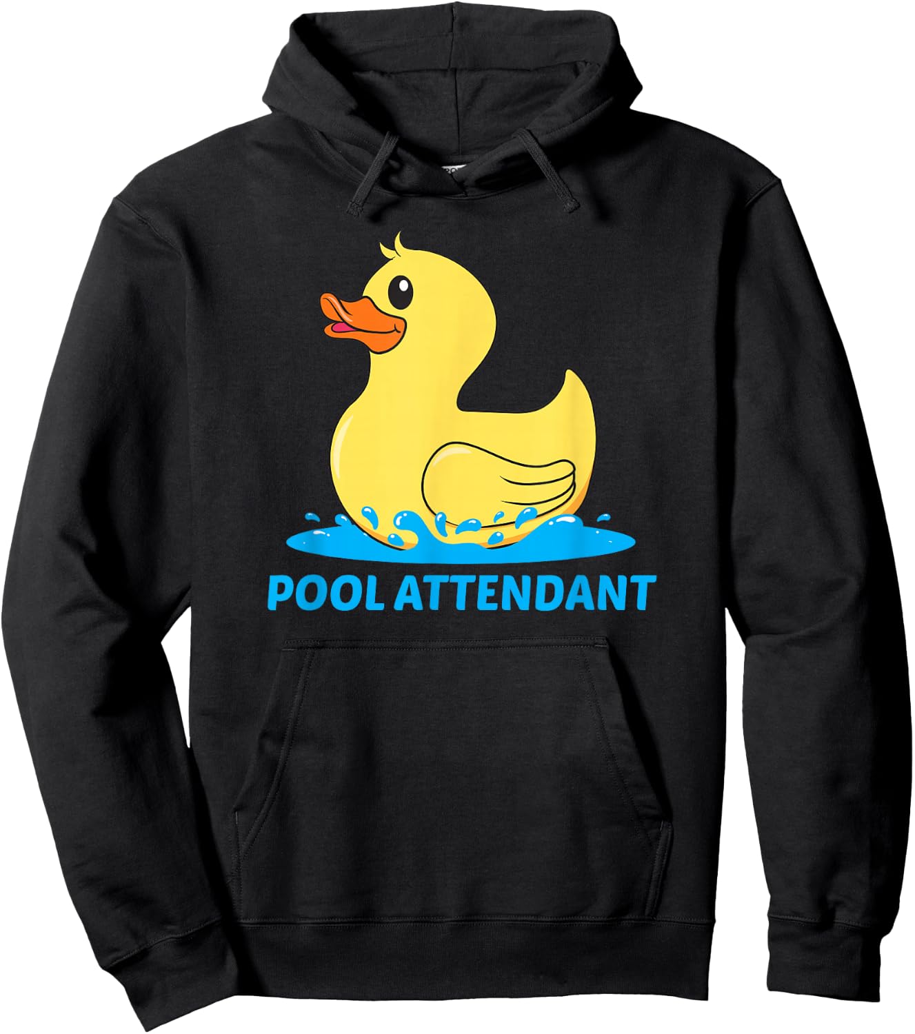 Pool Attendant - Lifeguard swimming rubber duck cute idea Hoodie - Hoodie | Black