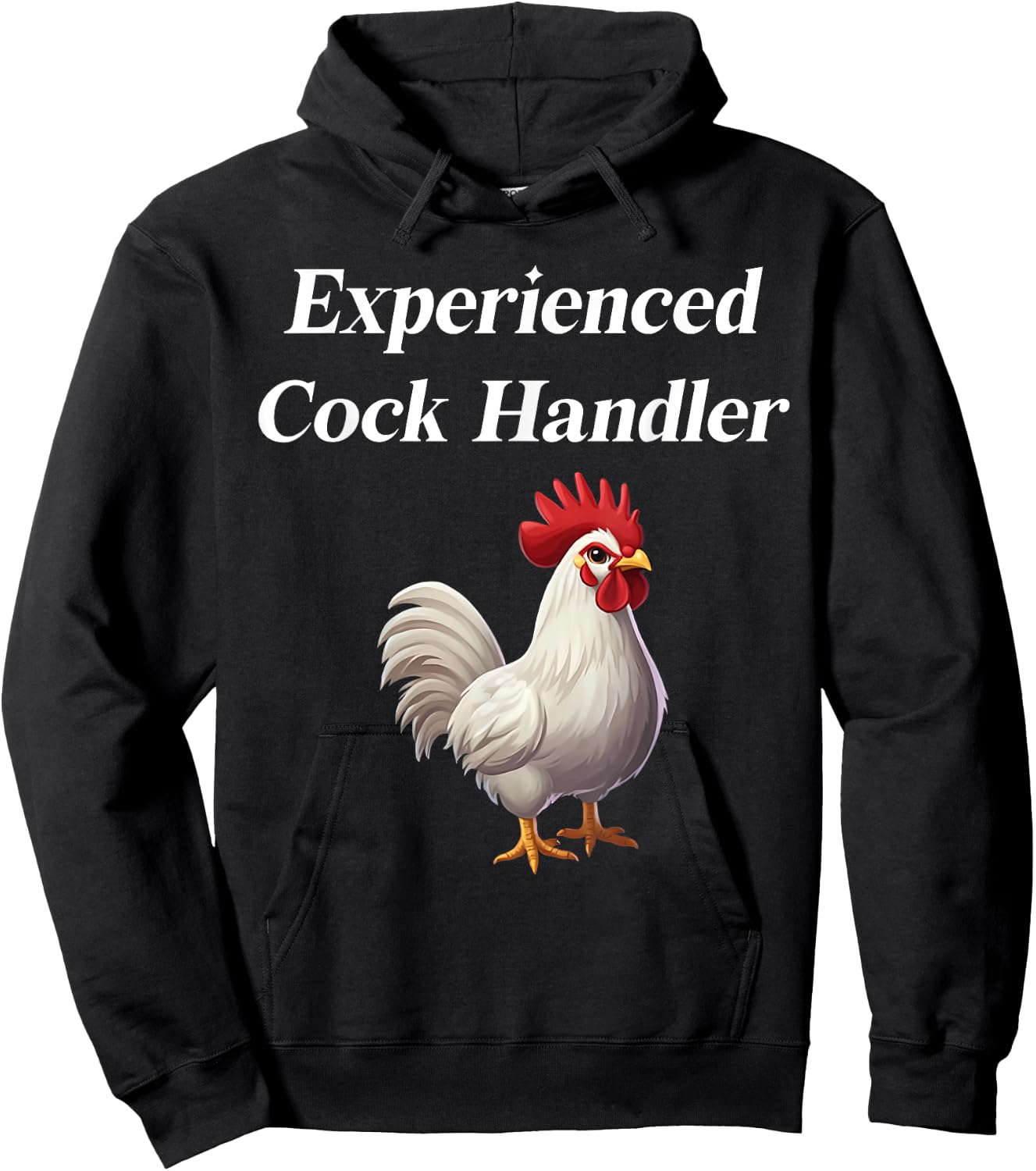 Funny Chicken Experienced Cock Handler Hoodie - Hoodie | Black
