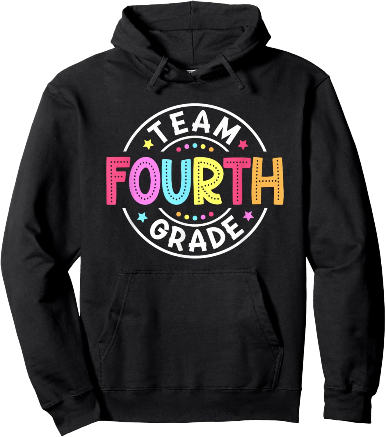 Team Fourth Grade Teacher Back To School 4th Grade Squad Kid Hoodie - Hoodie | Black
