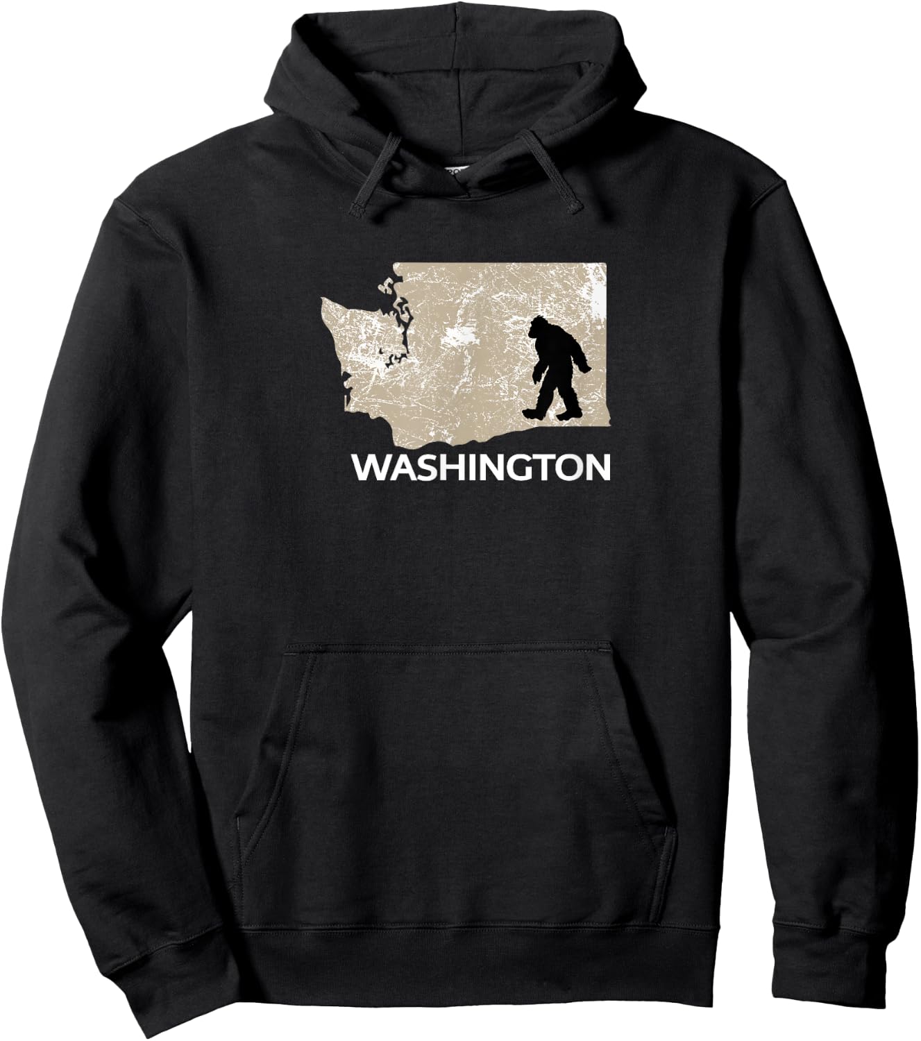 Funny Bigfoot I Believe Loves Washington WA Sasquatch Hoodie - Hoodie | Black