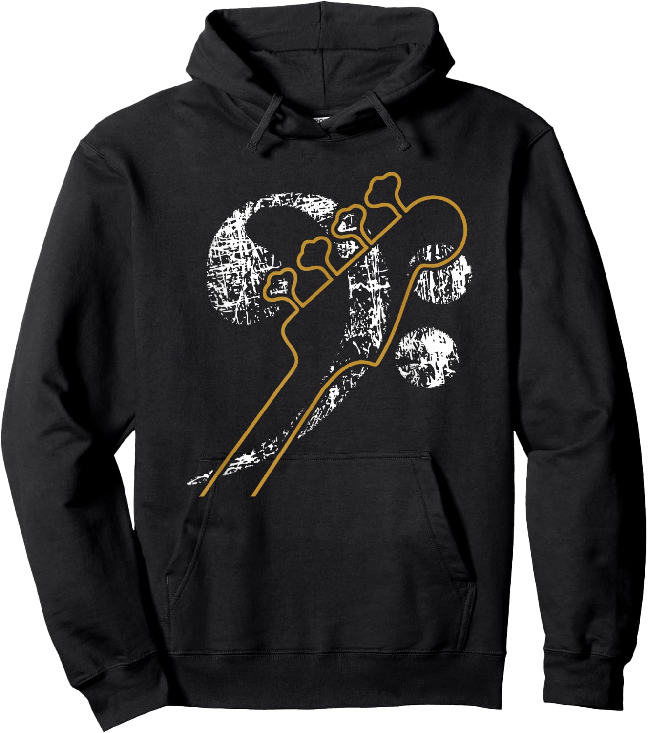Bassguitarneck with Bass Clef for Bass Players Bands Hoodie - Hoodie | Black