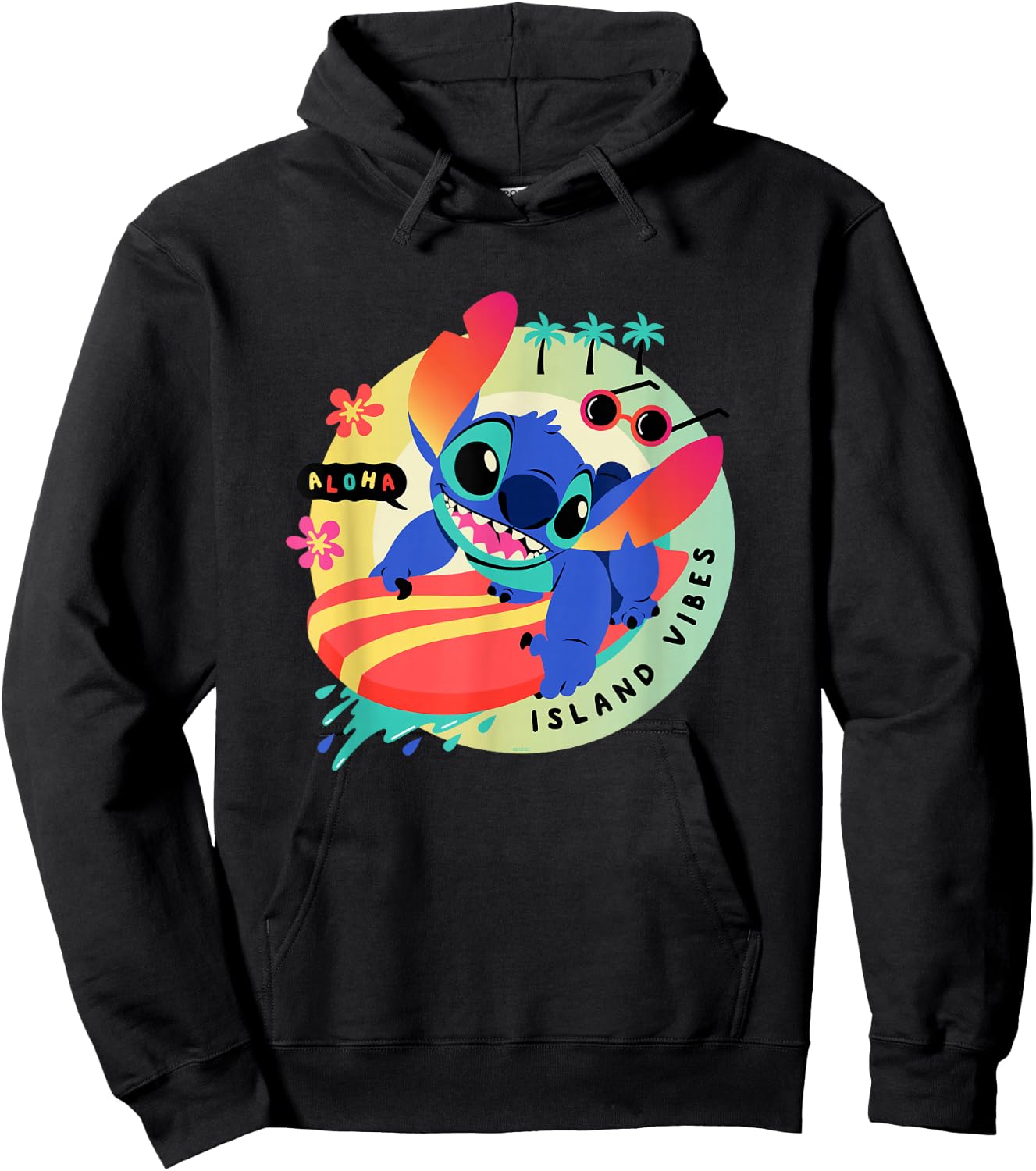 Disney Lilo & Stitch Aloha Island Vibes Hoodie - Hoodie | Black