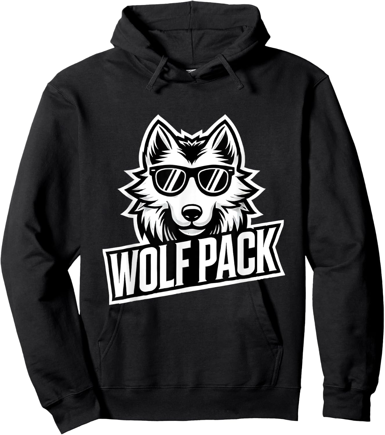 Wolf Pack - Cool Sunglasses Wolf Design for Team Spirit Hoodie - Hoodie | Black