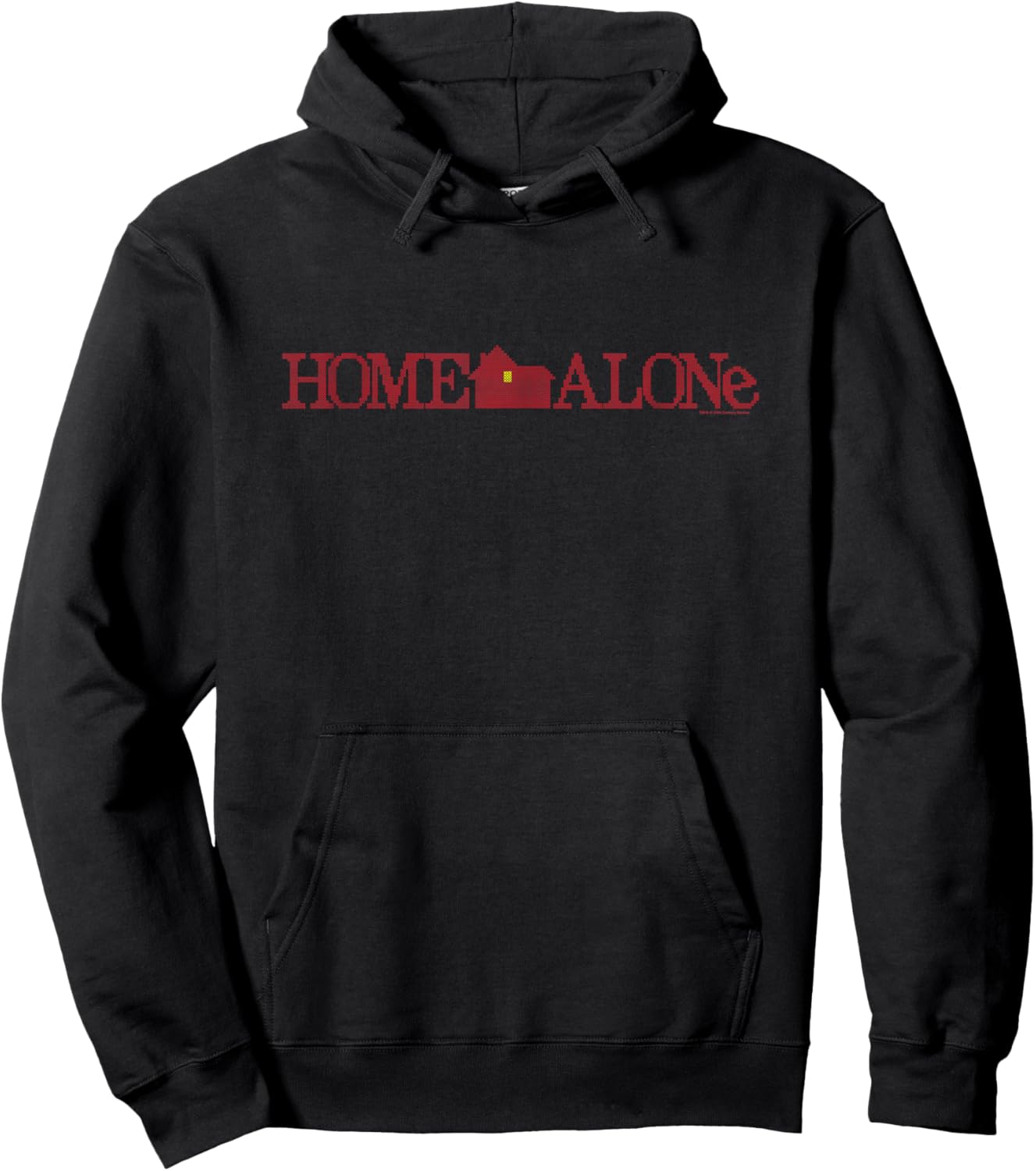 Home Alone Official Movie Logo Cross-Stitch Pattern Hoodie - Hoodie | Black