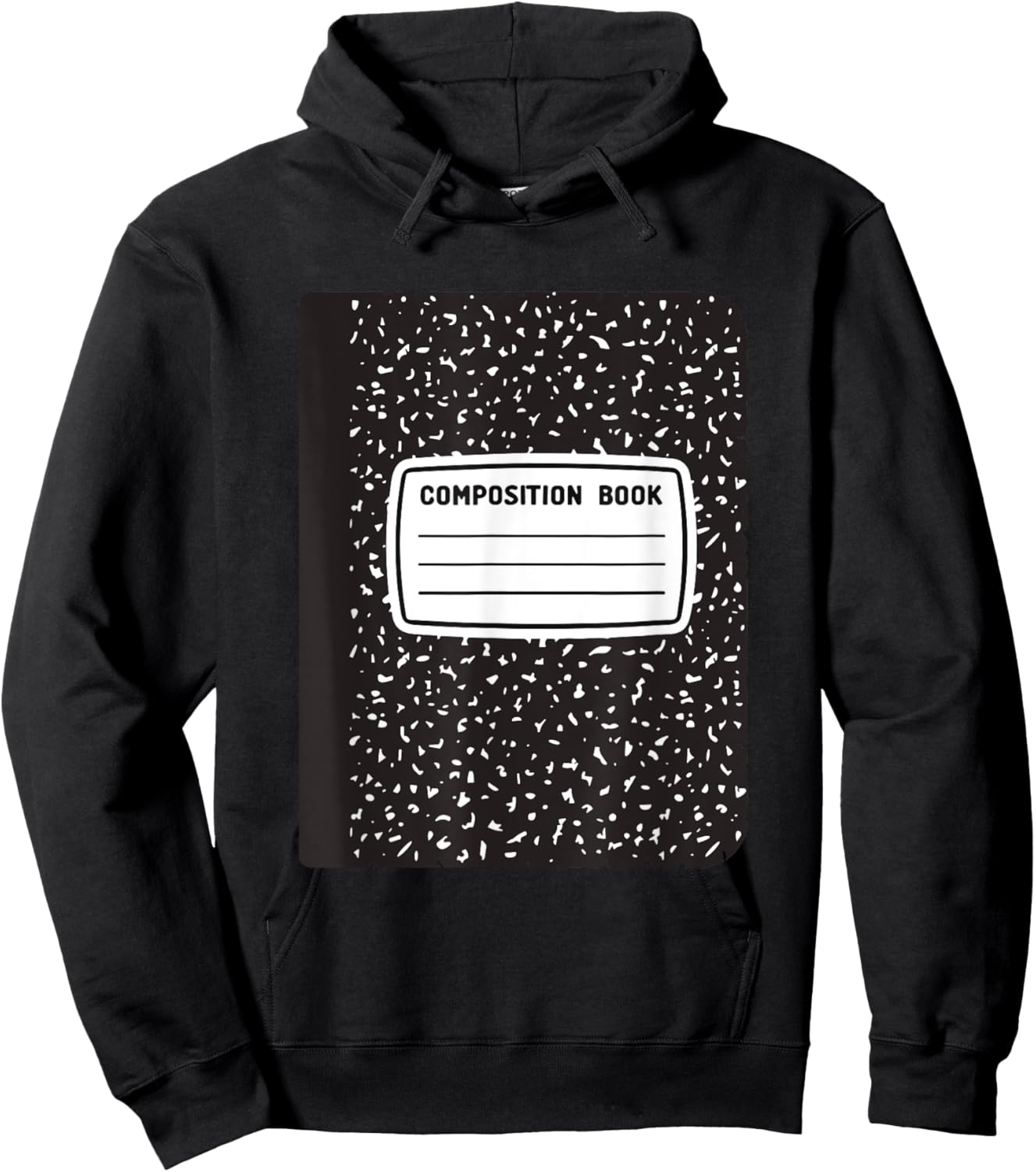 Composition Book Halloween Costume for Teachers Students Women Kids Hoodie - Hoodie | Black