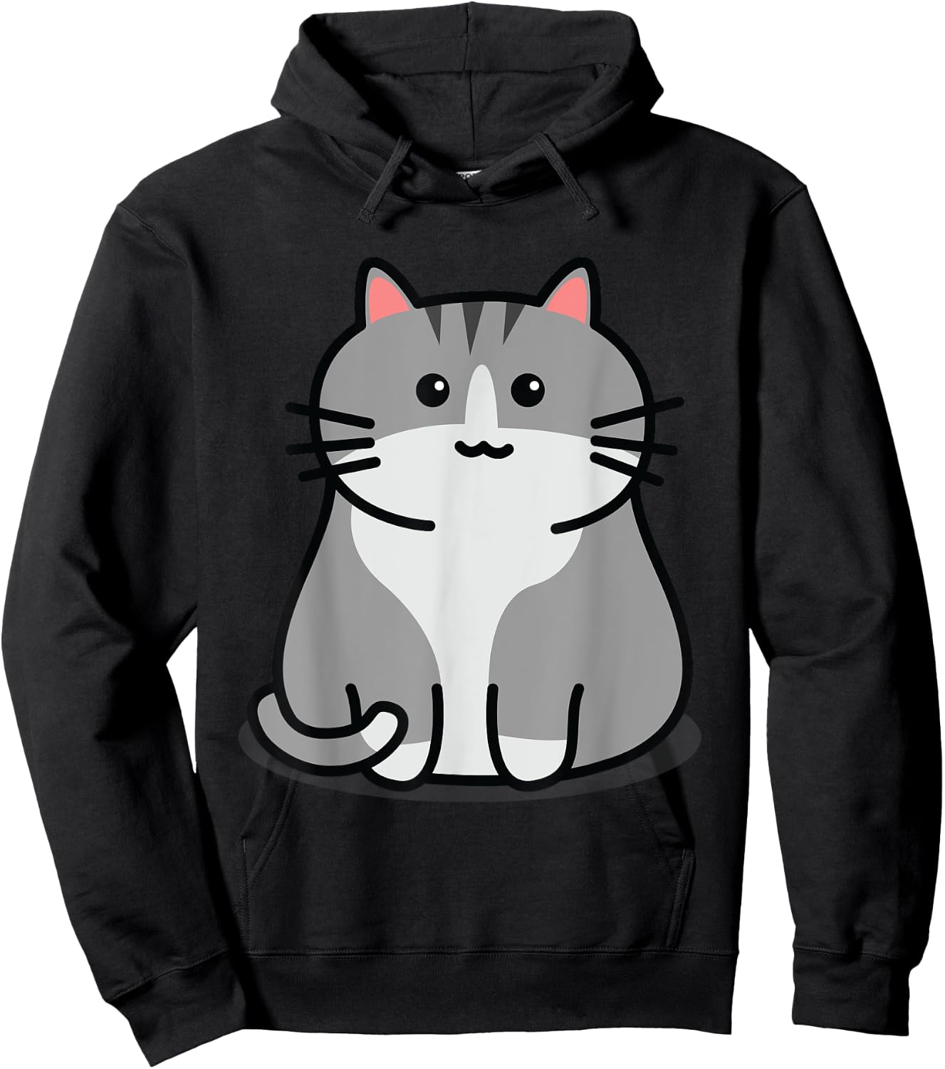 Cute Grey Tabby Cat Feline Companion Tabby Cats Hoodie - Hoodie | Black