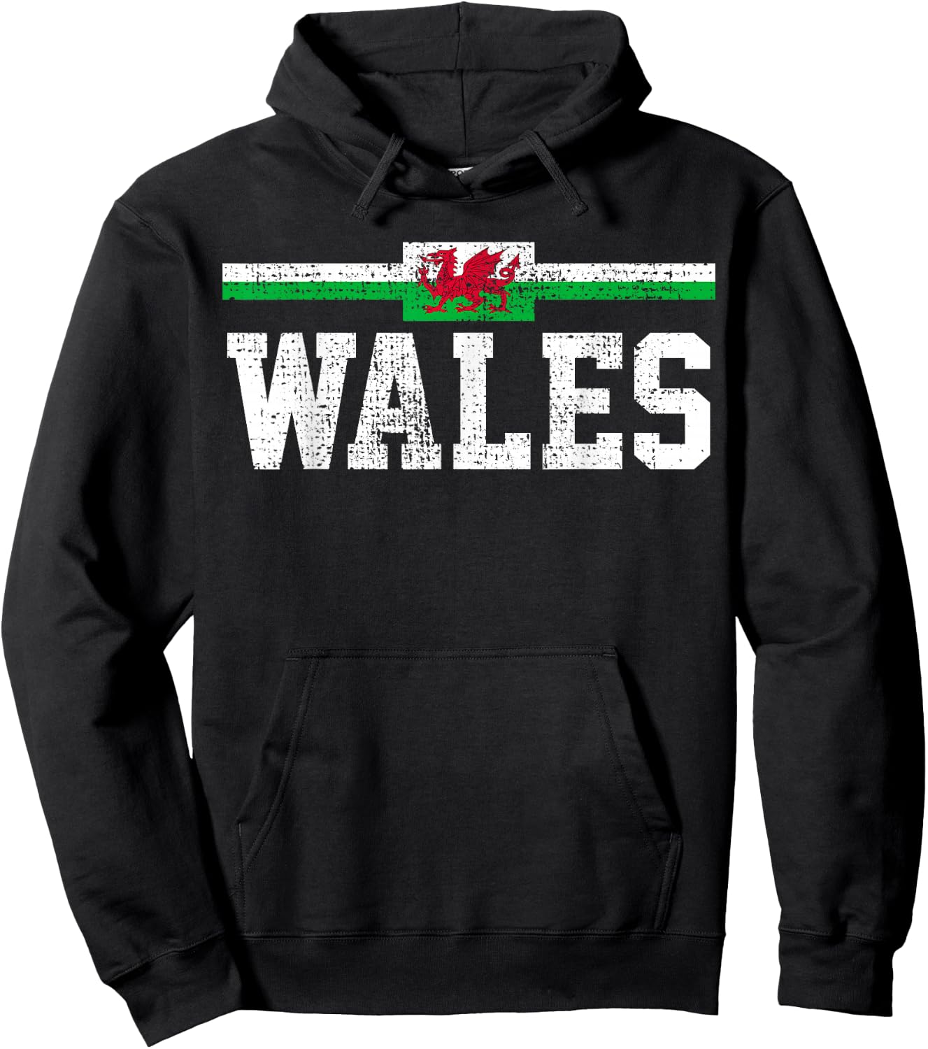 Wales Welsh Flag Hoodie - Hoodie | Black